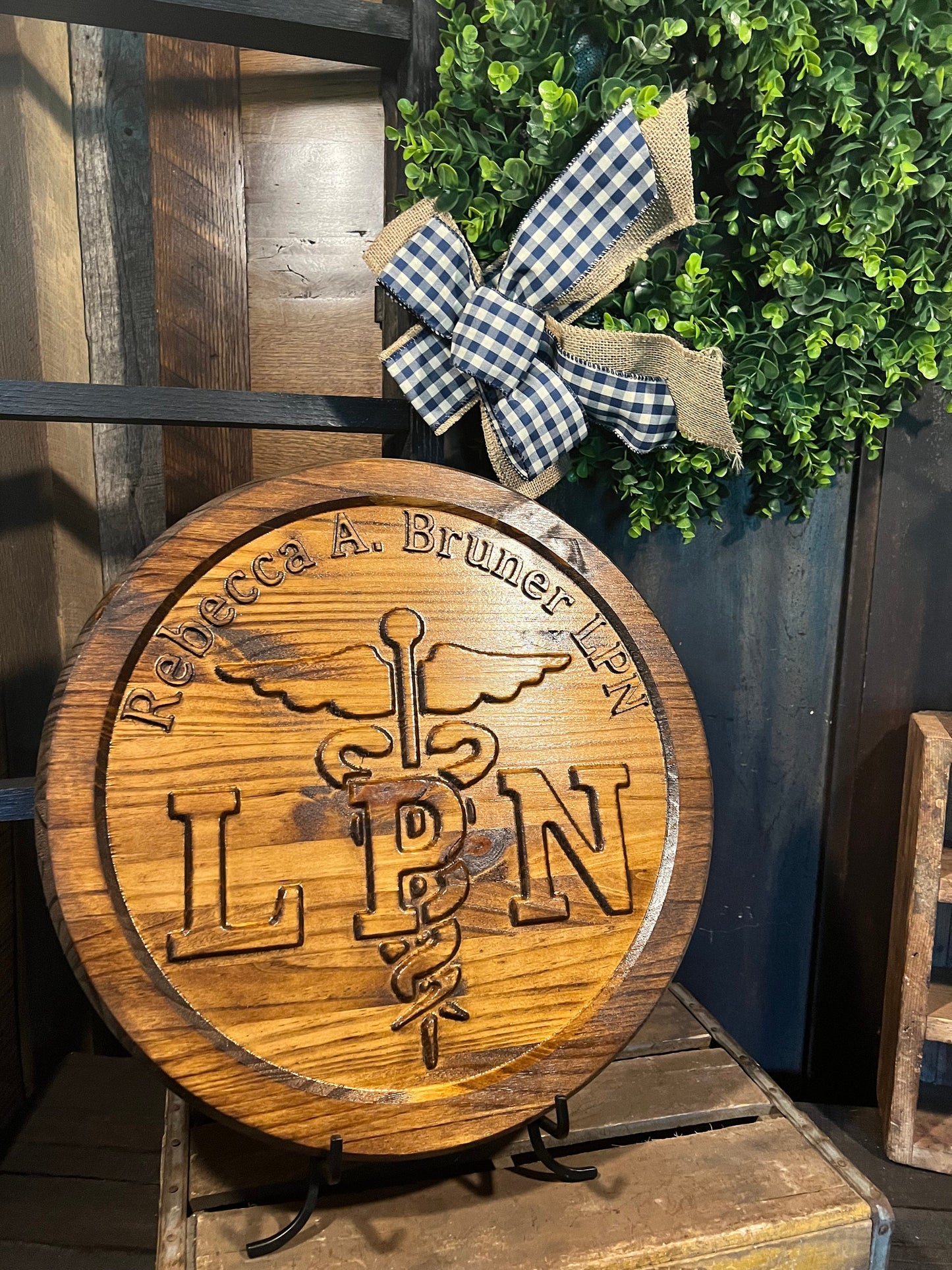 Personalized Wooden Sign - Custom Carved Pine Award