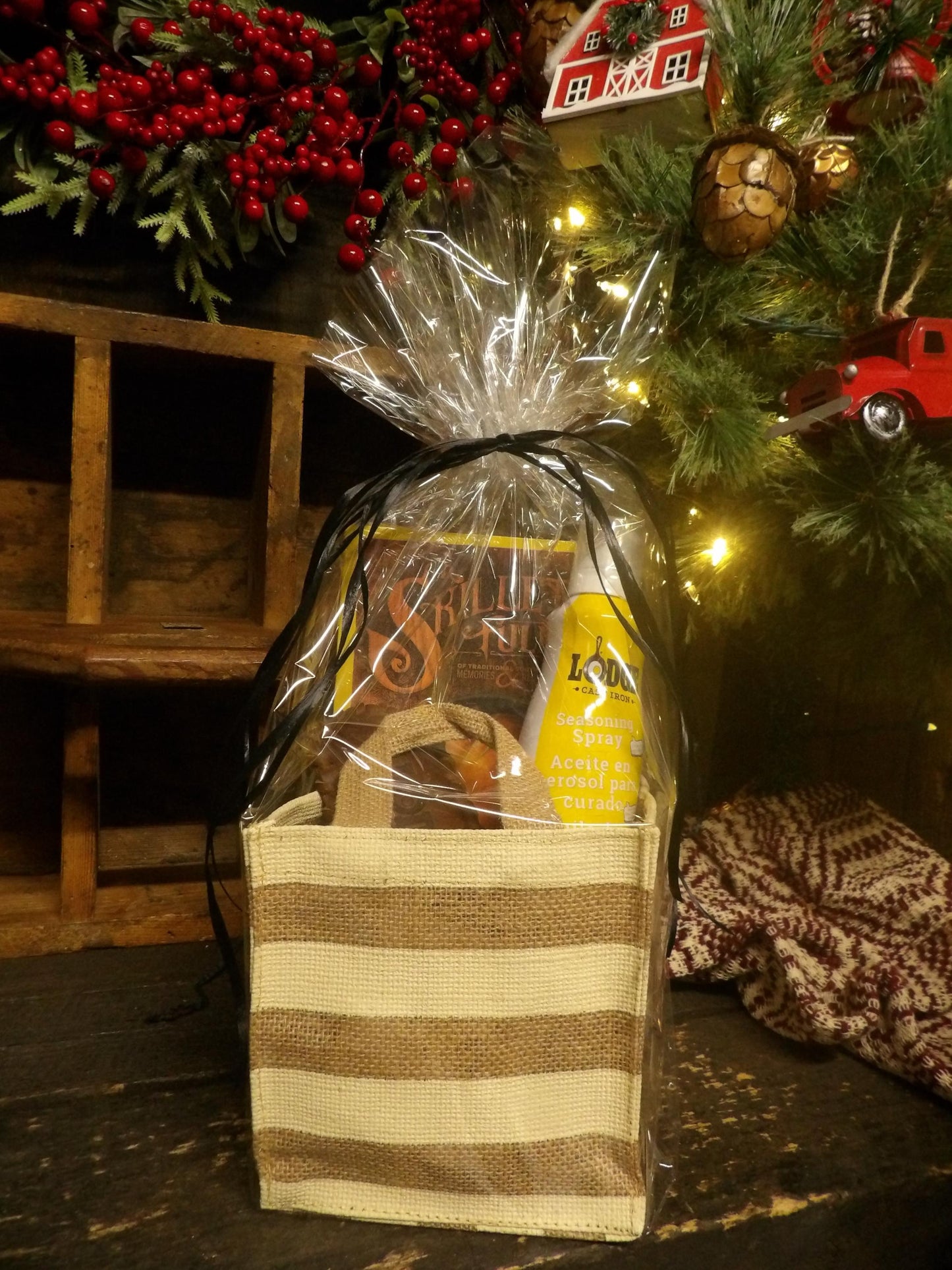 A Skillet Full Cookbook Gift Basket - Lodge Care Essentials