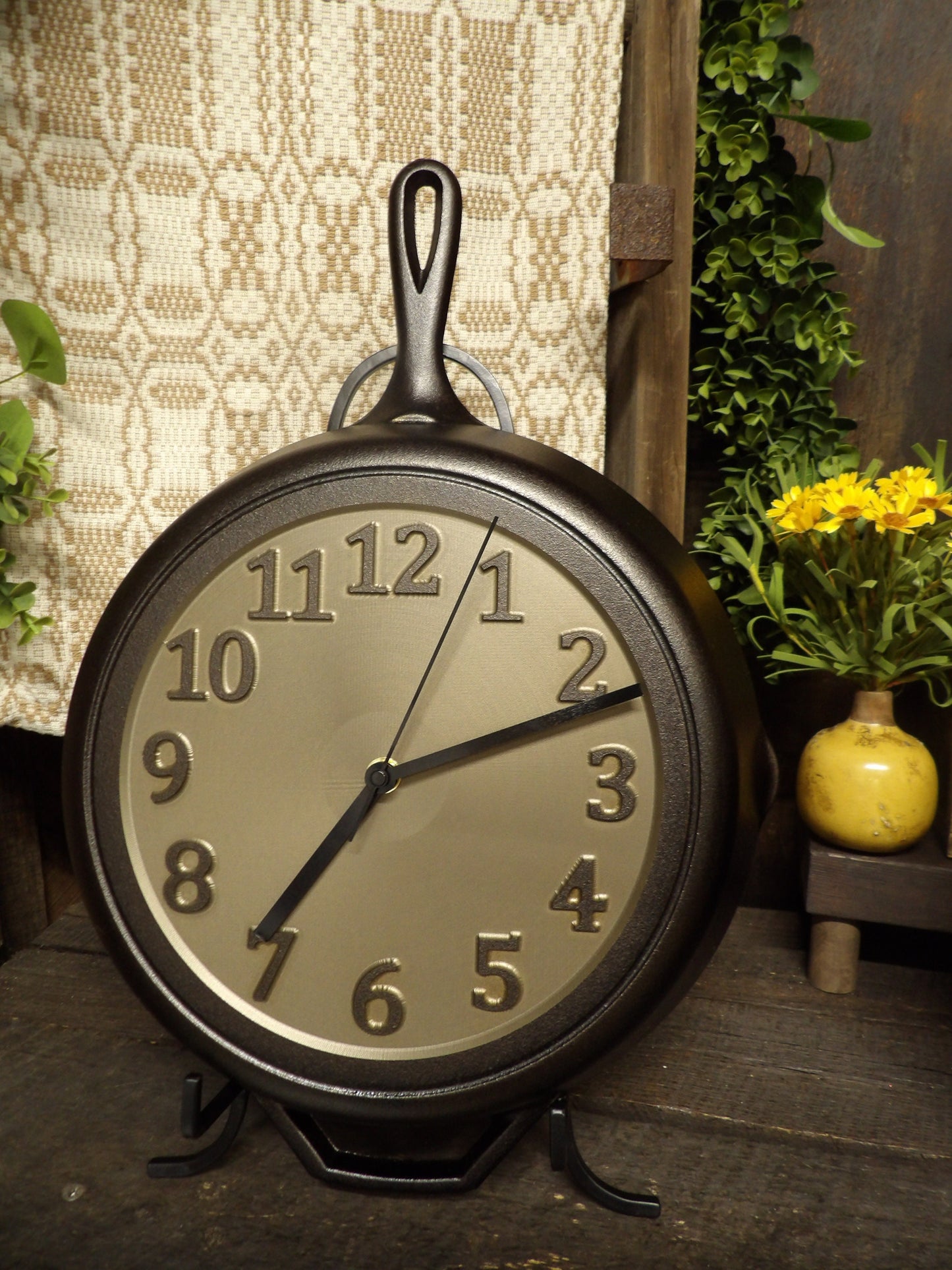 12" Lodge Cast Iron Skillet Clock - Unpersonalized