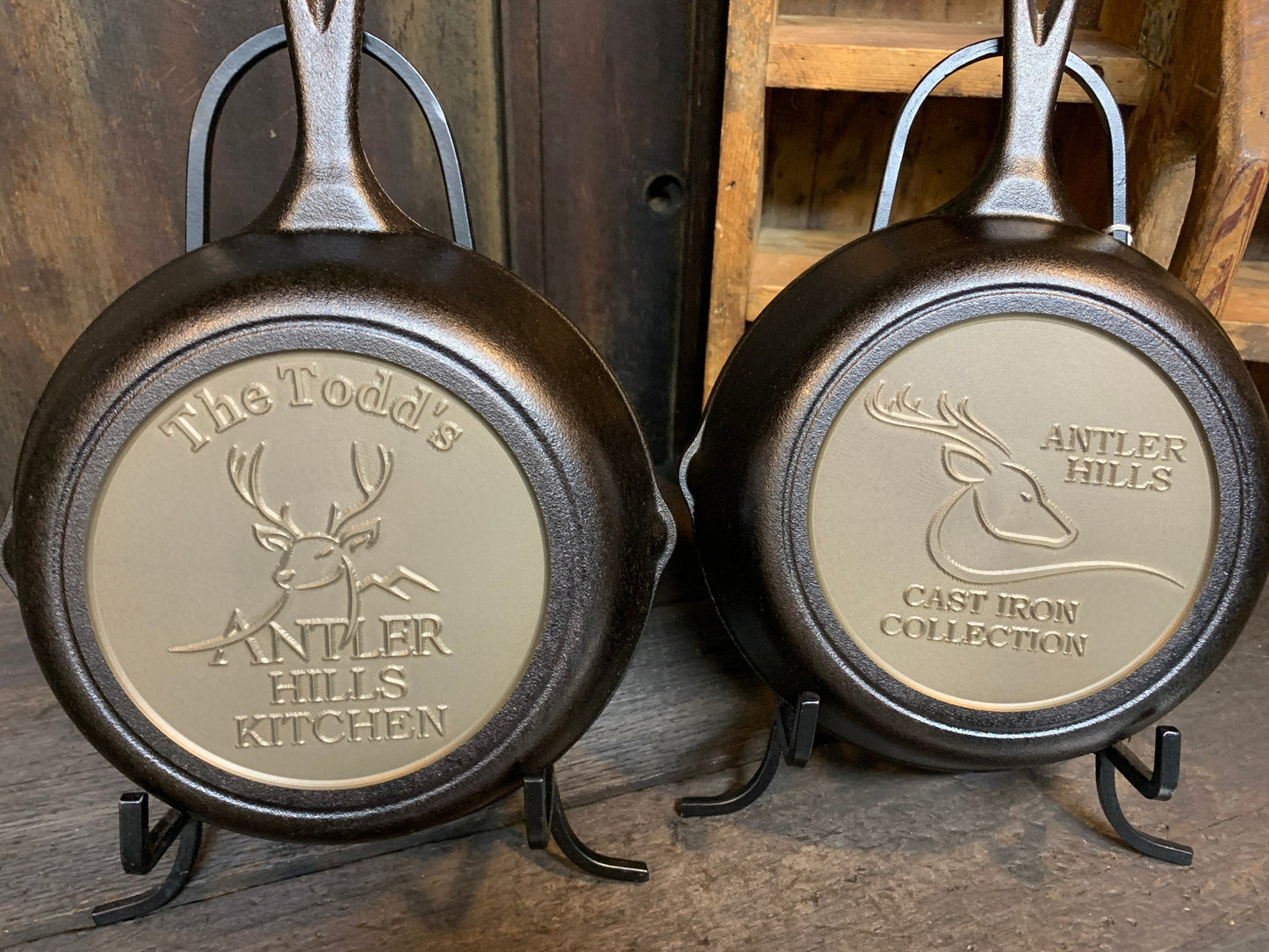 Personalized Outdoorsman Cast Iron Skillet - Lodge or Victoria
