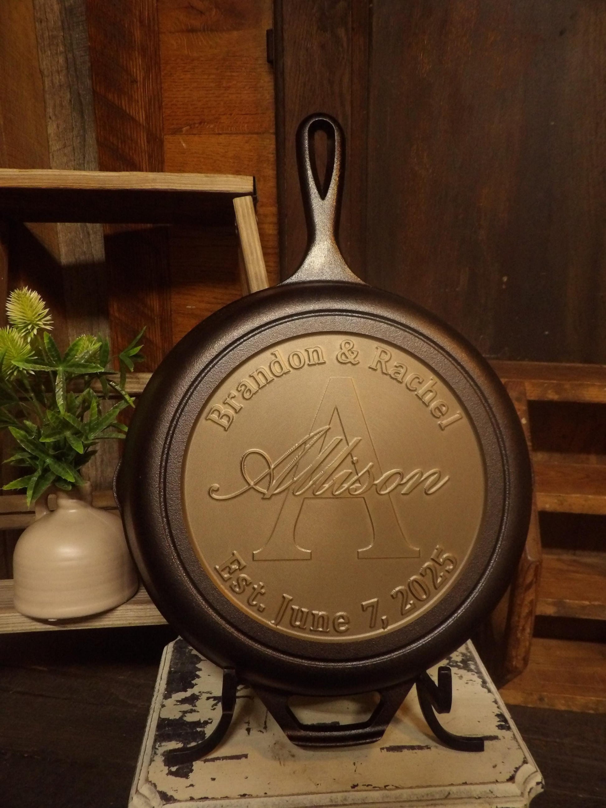 Personalized Cast Iron Skillet - 6th Anniversary Gift