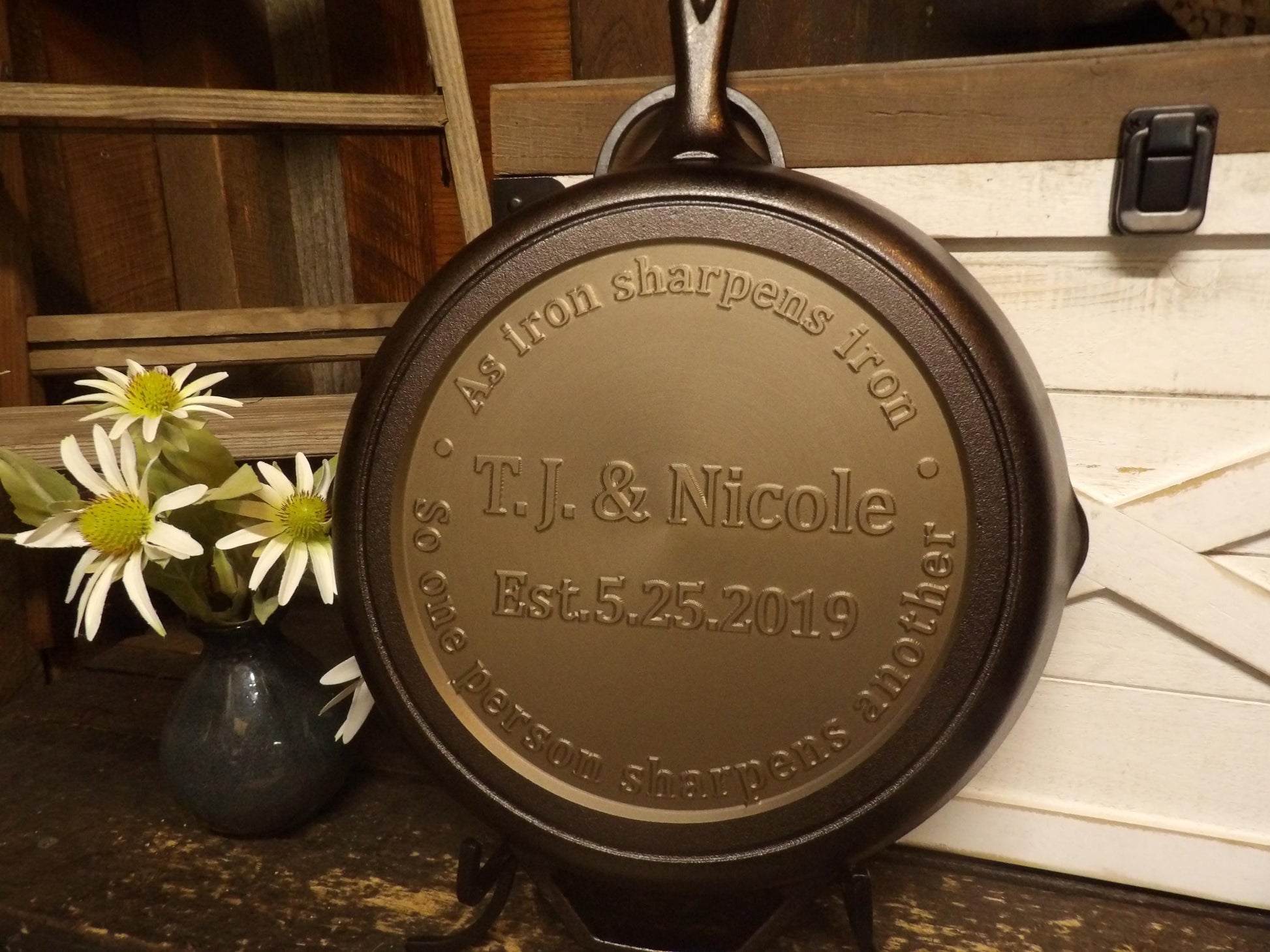 Personalized Cast Iron Skillet - 6th Anniversary Gift