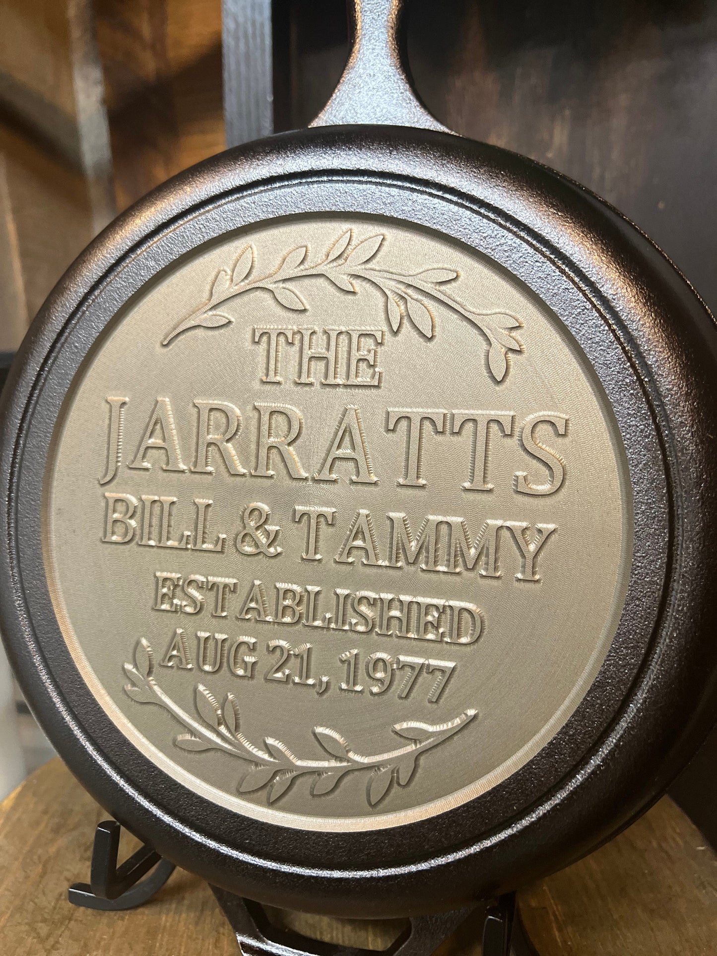 Personalized Cast Iron Anniversary Skillet - 6th Anniversary Gift