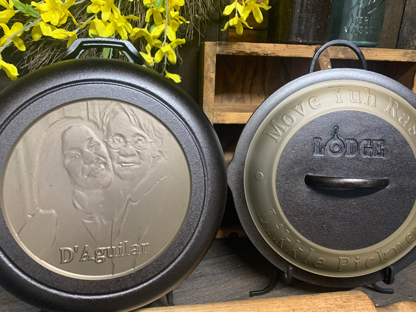 Personalized Lodge 7 Quart Cast Iron Dutch Oven - CNC Machined