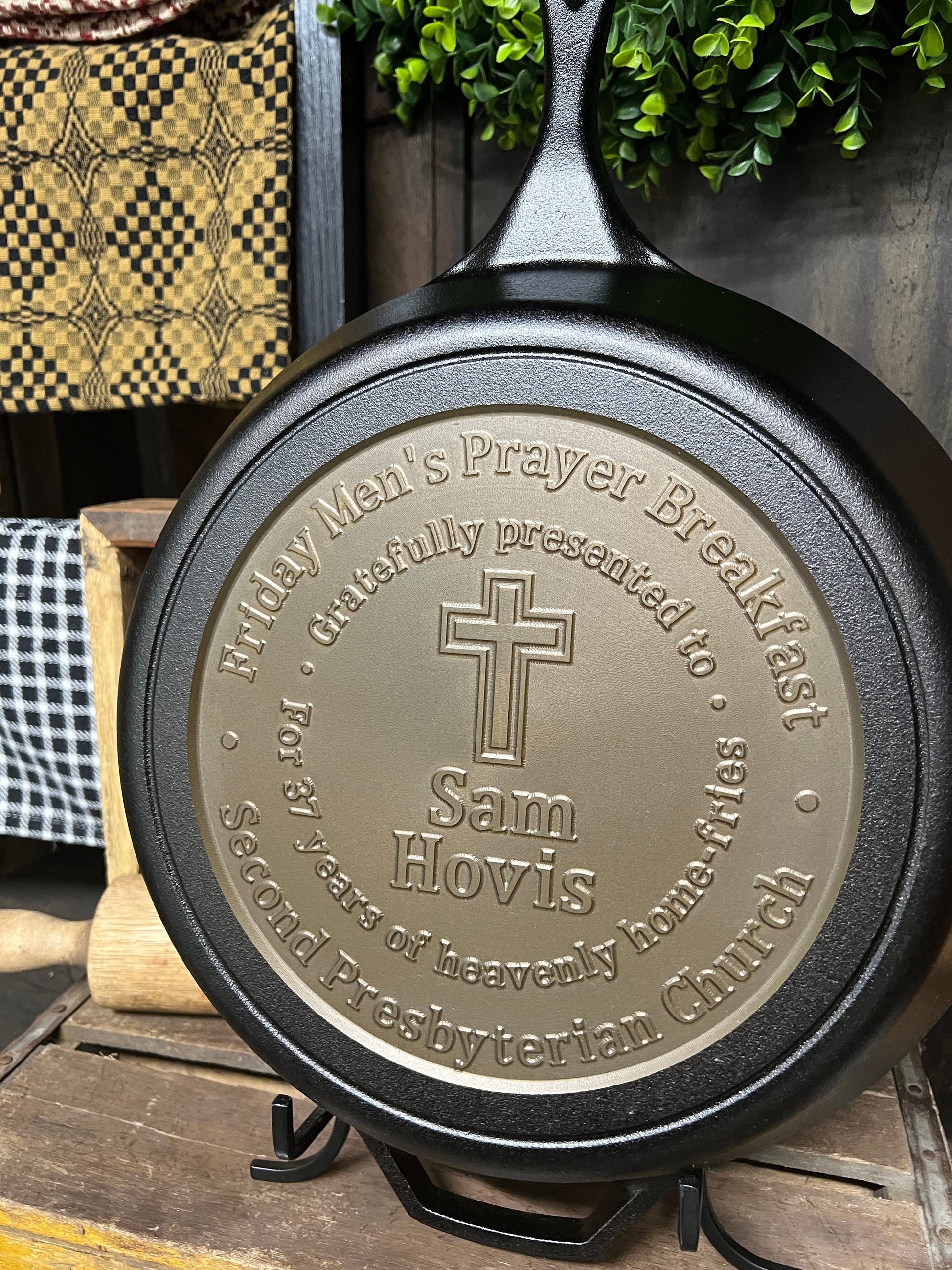Personalized Lodge 13.25" Cast Iron Skillet - CNC Machined