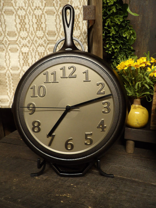 Custom Timepieces - Functioning Cast-Iron Skillet Clock – Legacy ...