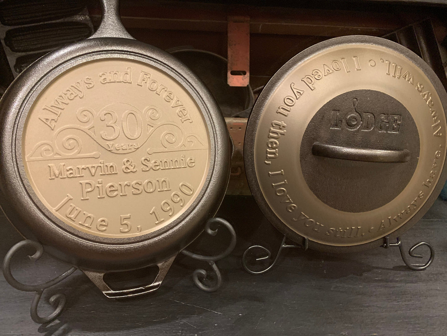 Personalized Cast Iron Skillet Lid - Lodge