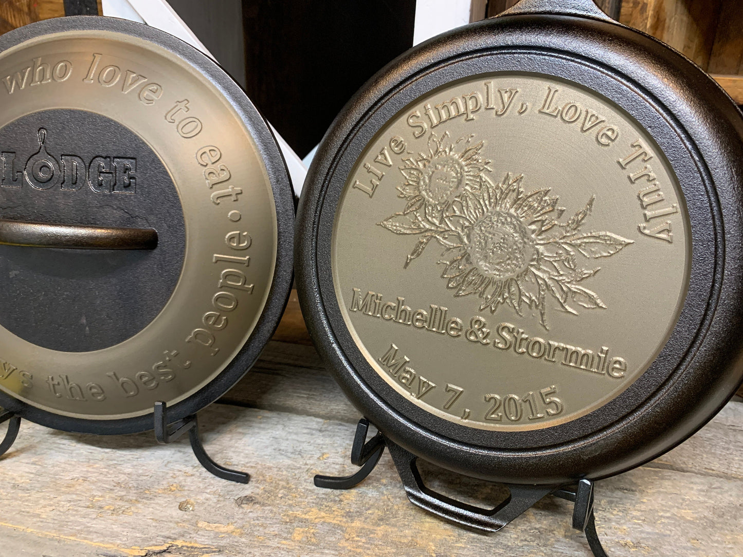 Personalized Cast Iron Skillet Lid - Lodge