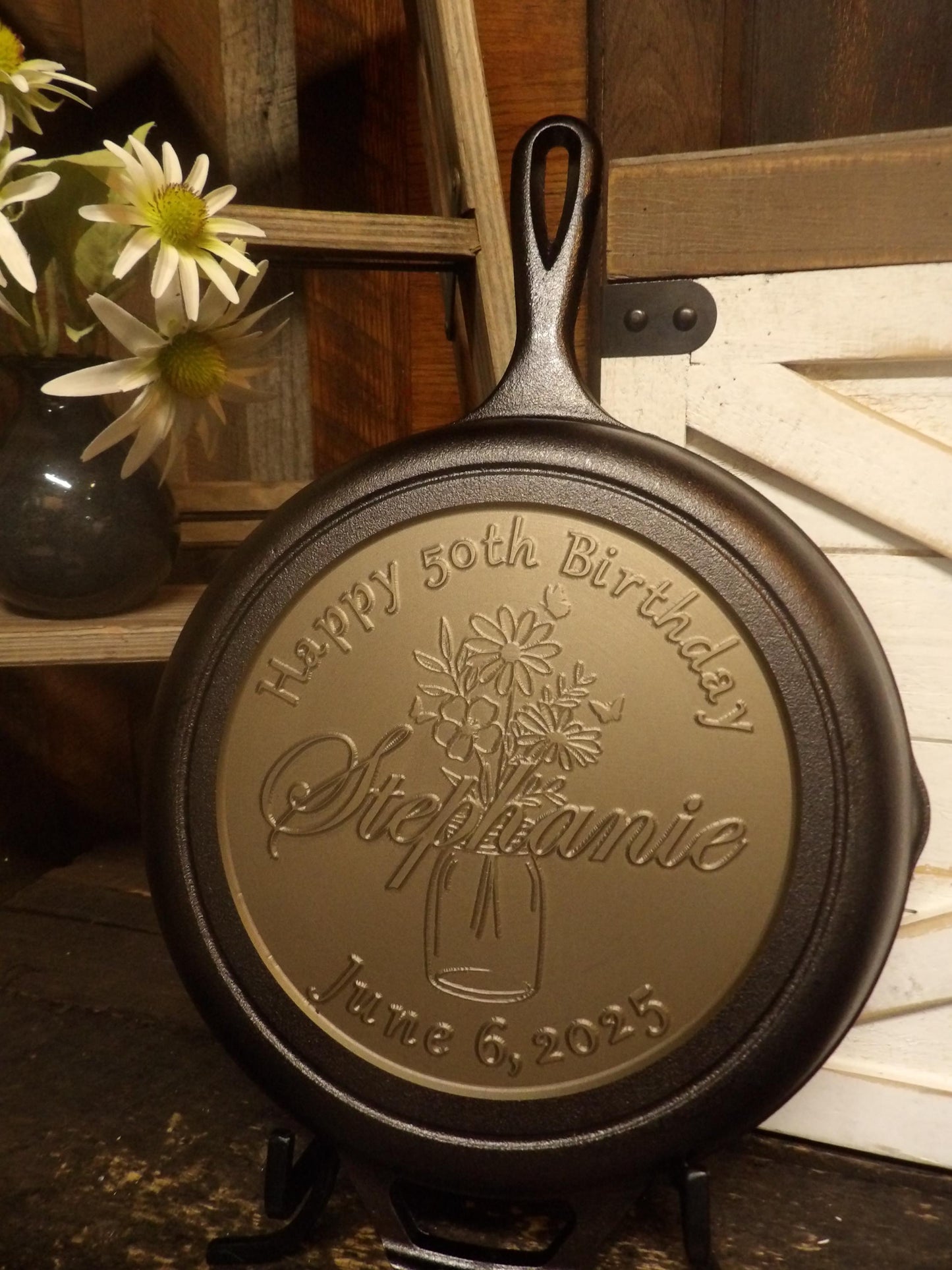 Personalized Cast Iron Skillet - Custom CNC Machined