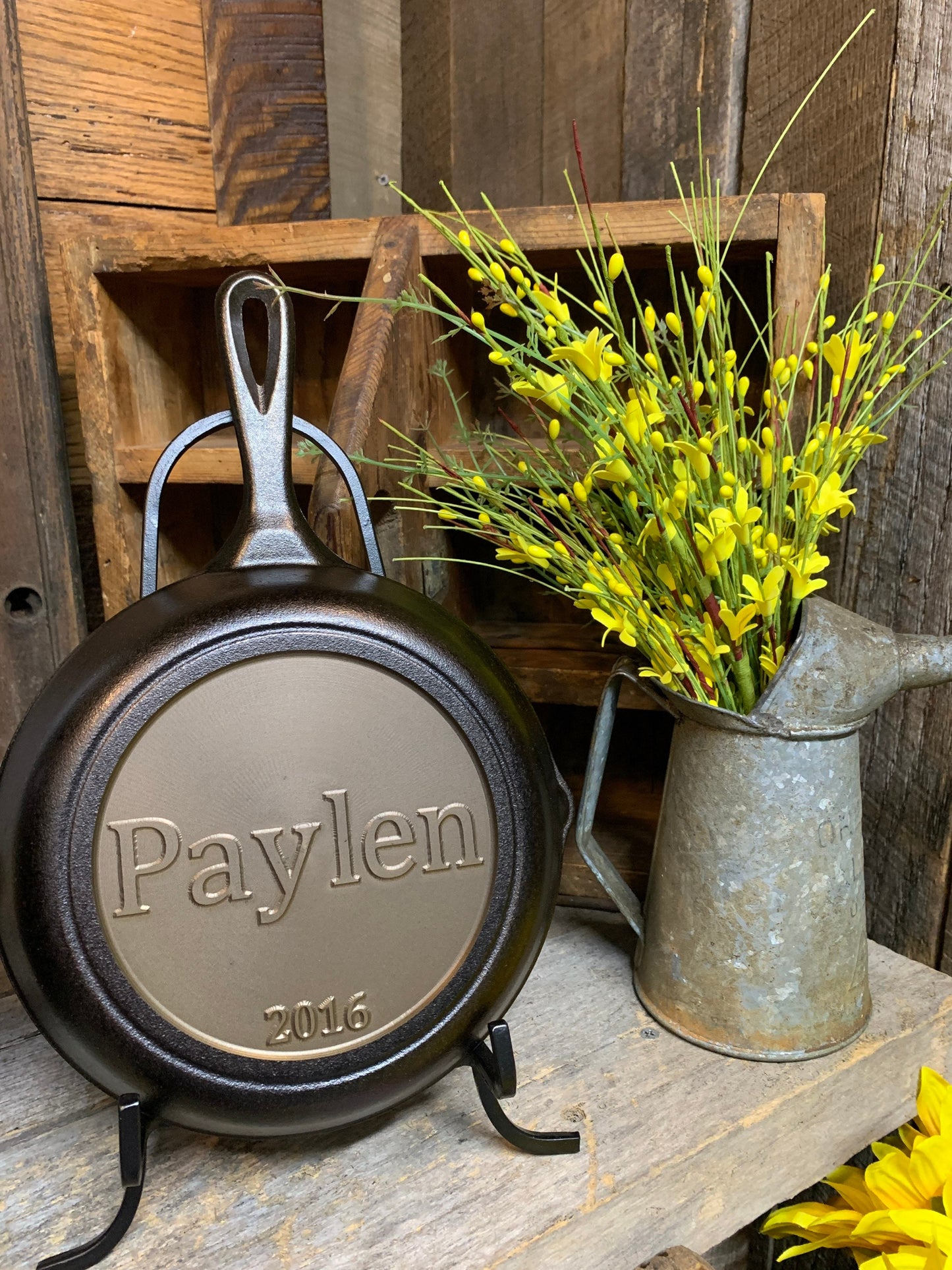 Personalized Birth Announcement Cast Iron Skillet - Lodge or Victoria