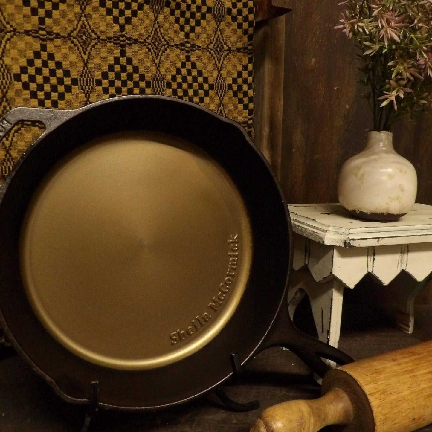 10.25" Personalized Smooth Cast Iron Skillet - Lodge or Victoria