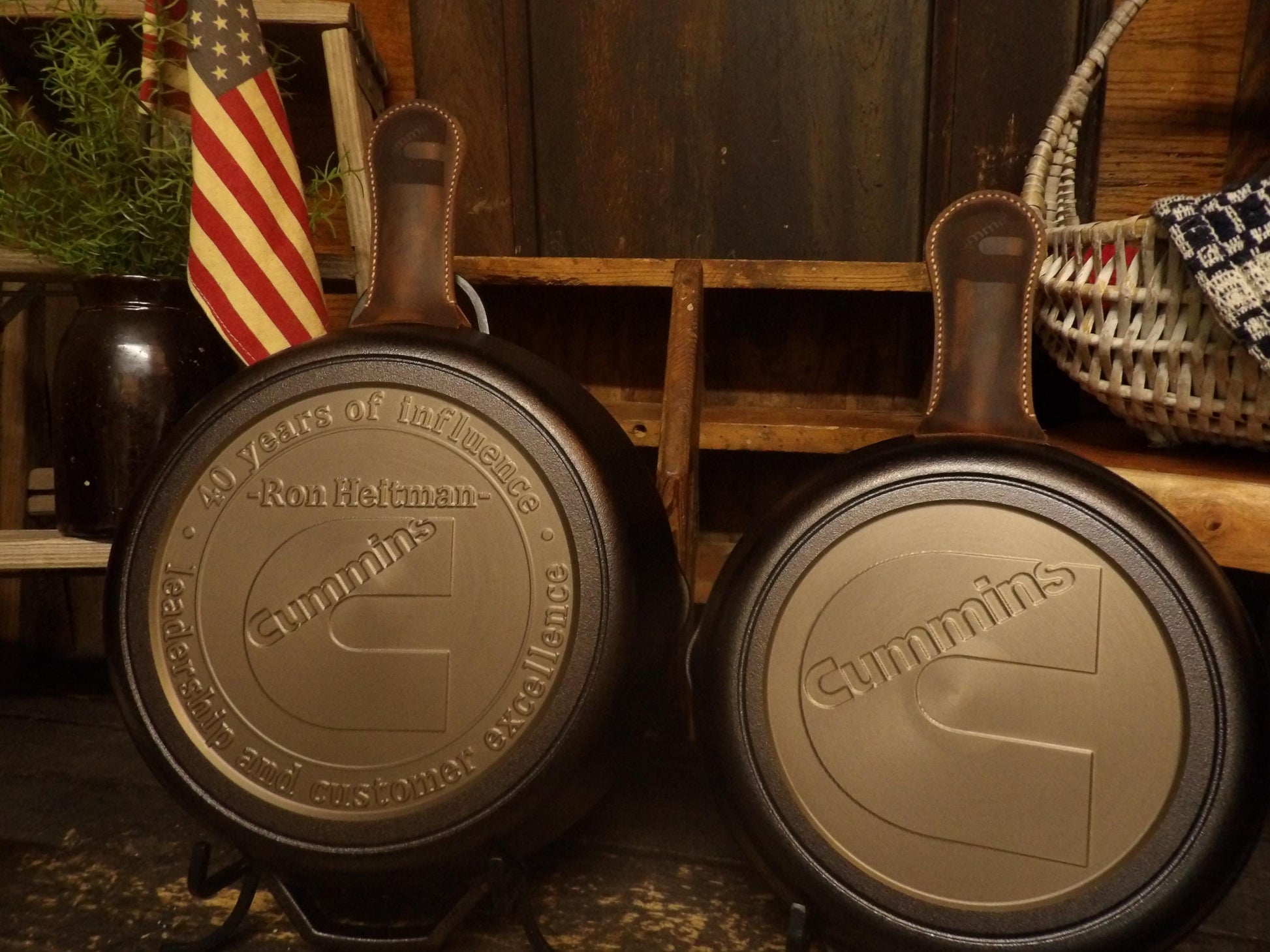 Custom Business Logo Cast Iron Skillet - Lodge or Victoria