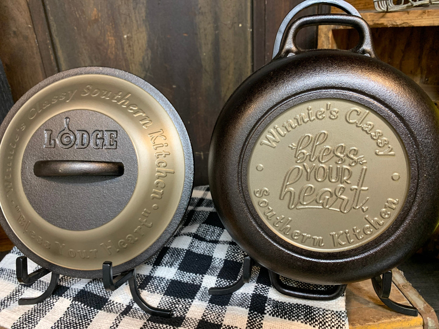 Personalized Lodge 2 Quart Cast Iron Dutch Oven - CNC Machined
