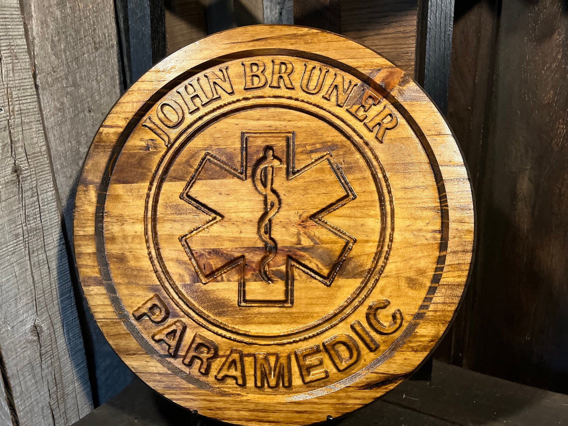 Personalized Wooden Sign - Custom Carved Pine Award