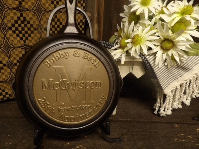 Personalized Cast Iron Anniversary Skillet - 6th Anniversary Gift