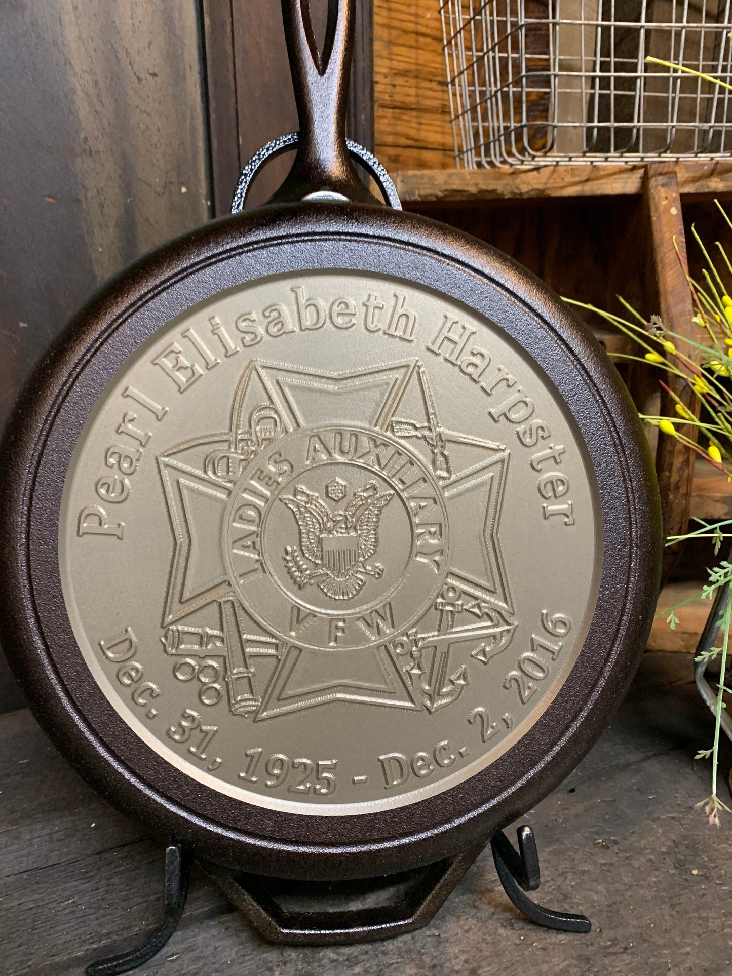 Military Custom Cast Iron Skillet - Veteran & Service Recognition