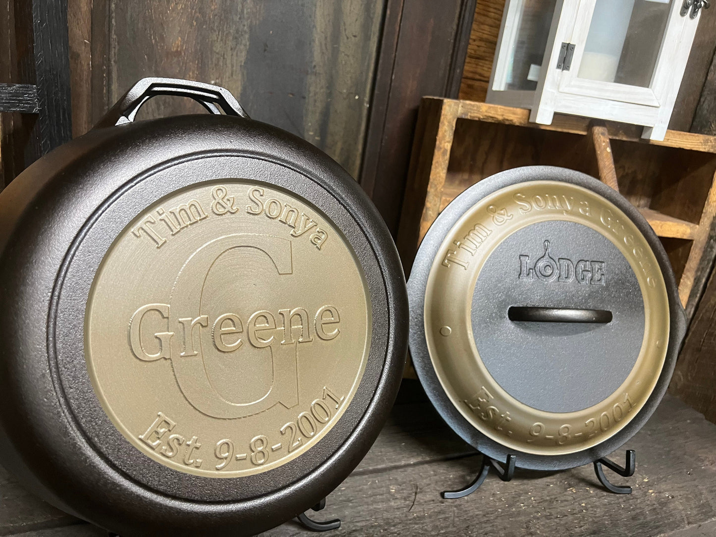 Personalized Lodge 7 Quart Cast Iron Dutch Oven - CNC Machined