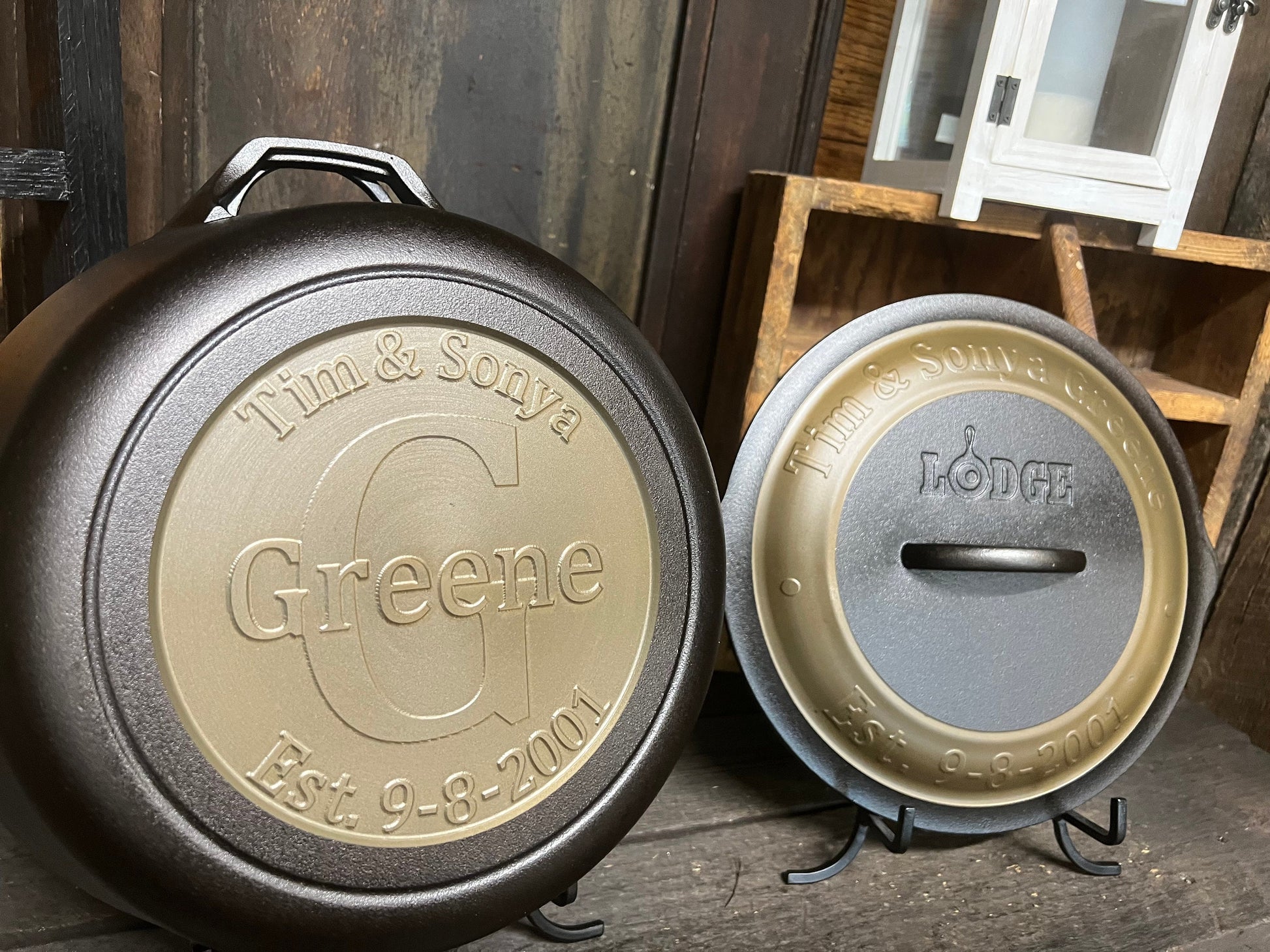Personalized Lodge 7 Quart Cast Iron Dutch Oven - CNC Machined
