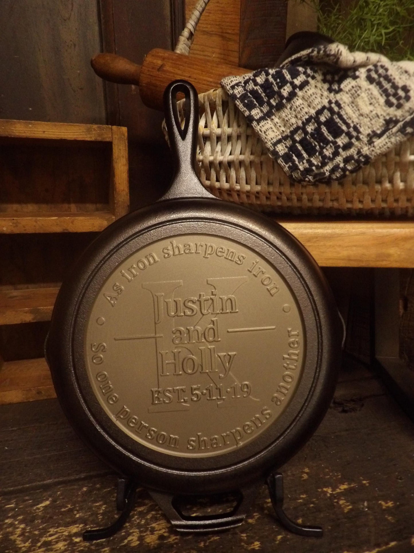 Personalized Cast Iron Skillet - 6th Anniversary Gift