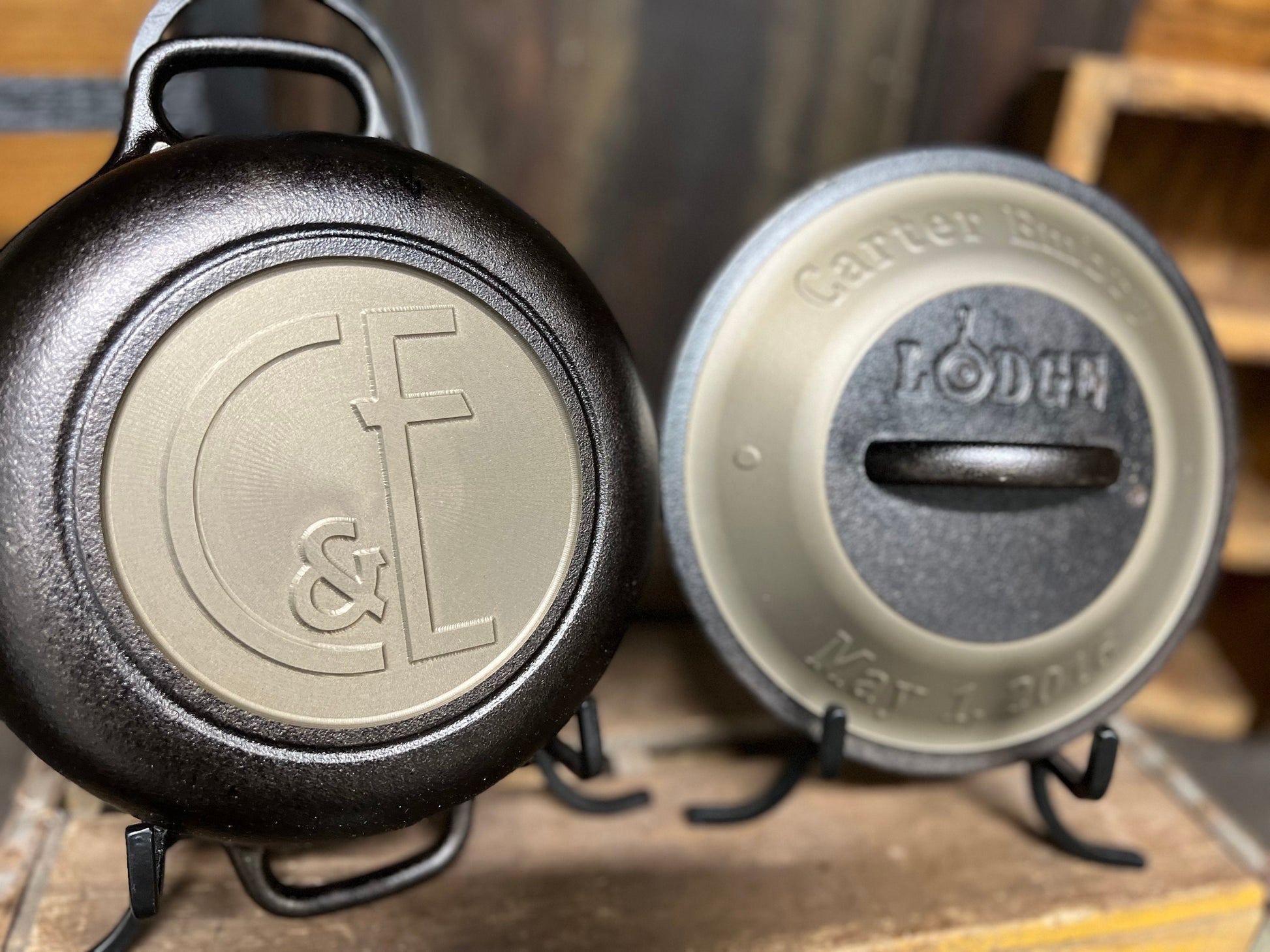 Personalized Lodge 2 Quart Cast Iron Dutch Oven - CNC Machined