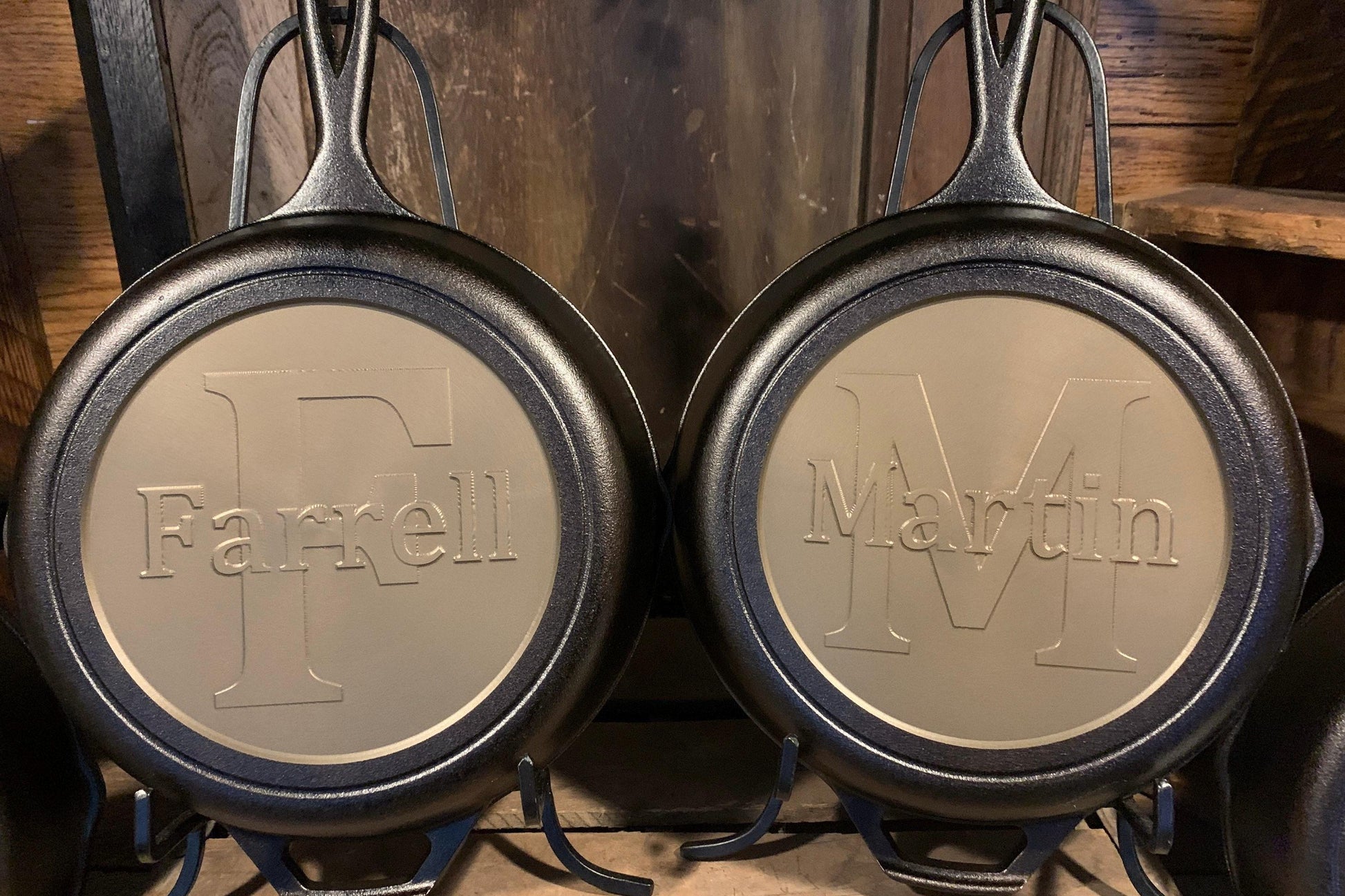 Personalized Groomsmen Cast Iron Skillet - Lodge or Victoria