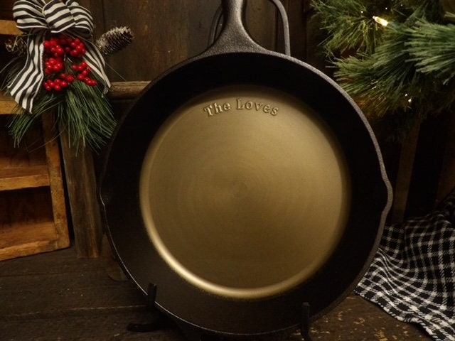 10.25" Personalized Smooth Cast Iron Skillet - Lodge or Victoria