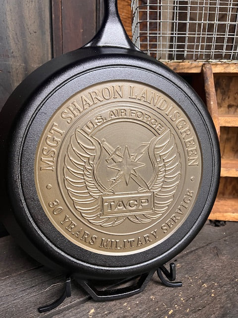 Military Custom Cast Iron Skillet - Veteran & Service Recognition