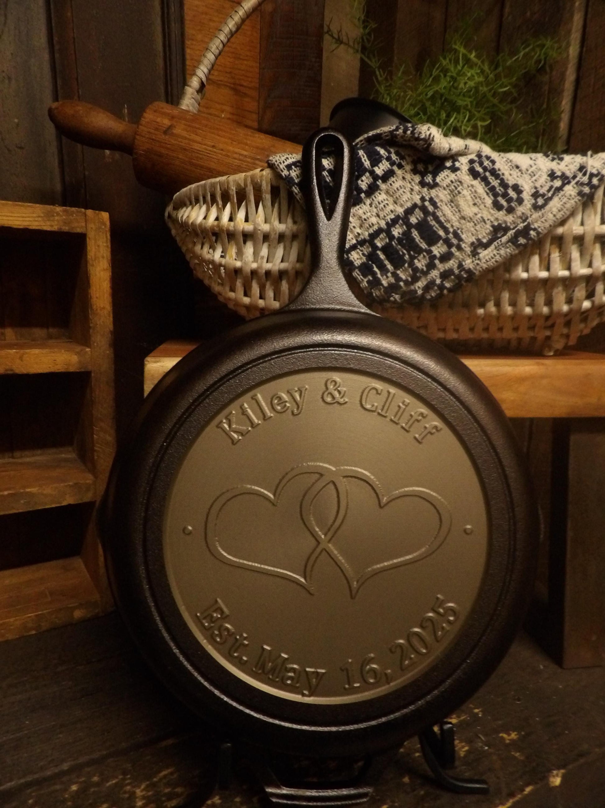 Personalized Cast Iron Skillet - 6th Anniversary Gift