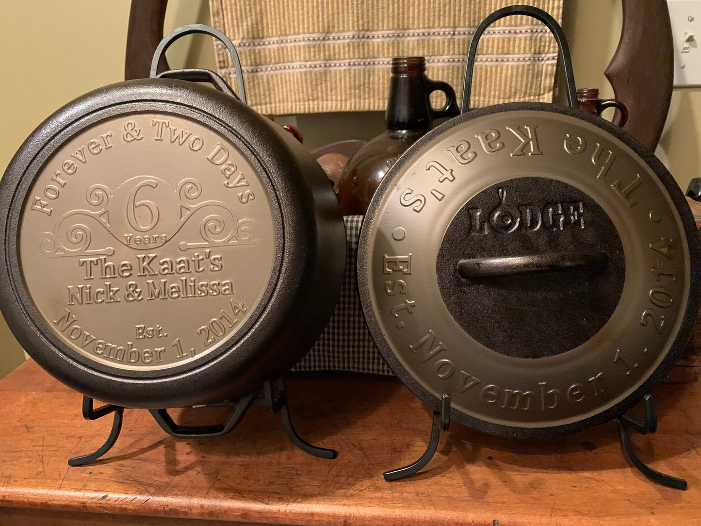 Personalized Lodge 7 Quart Cast Iron Dutch Oven - CNC Machined