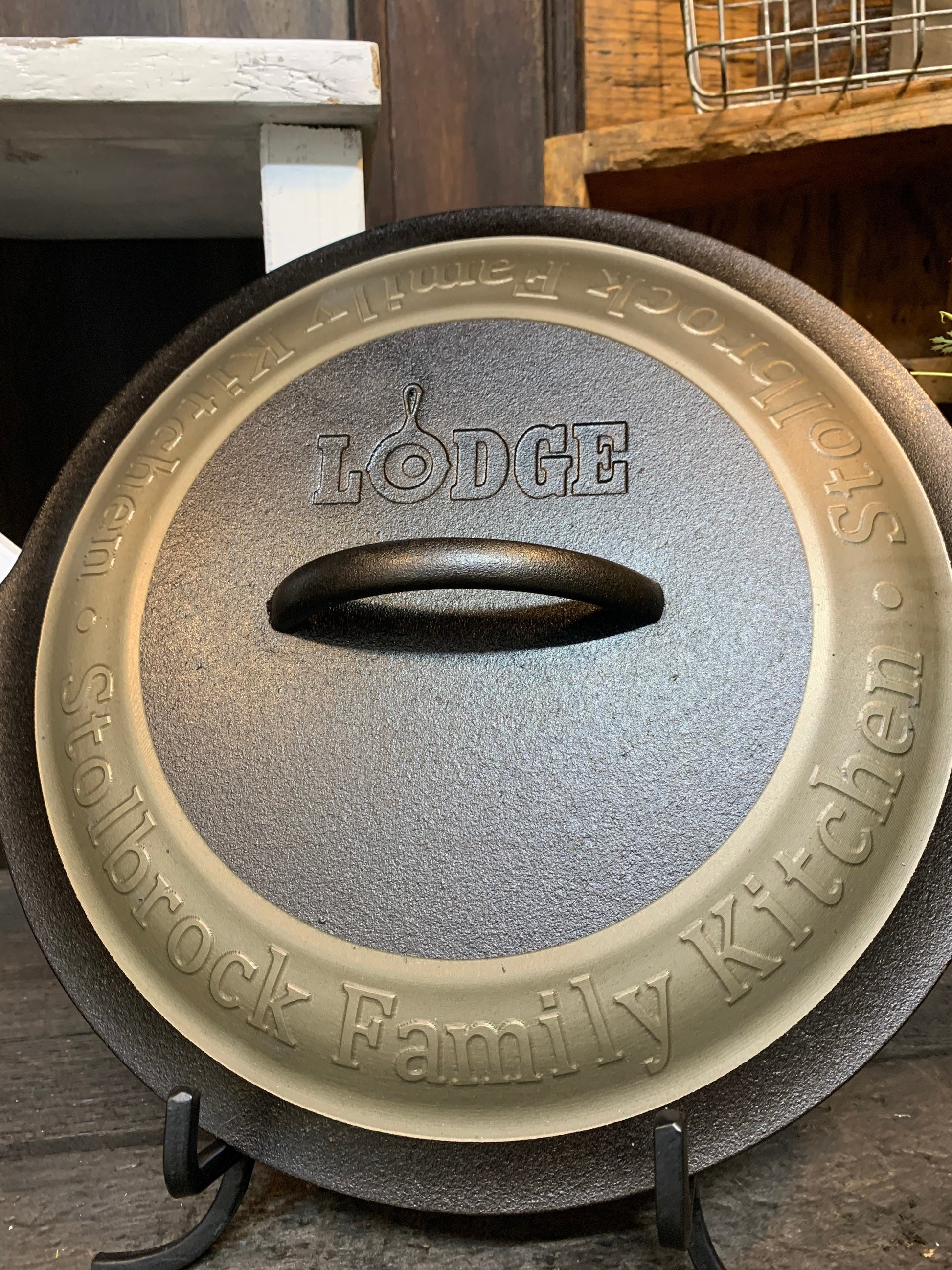 Personalized Cast Iron Skillet Lid - Lodge
