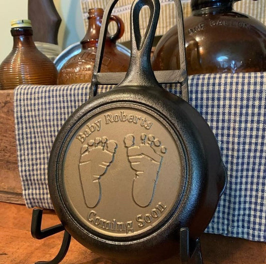 Personalized Birth Announcement Cast Iron Skillet - Lodge or Victoria