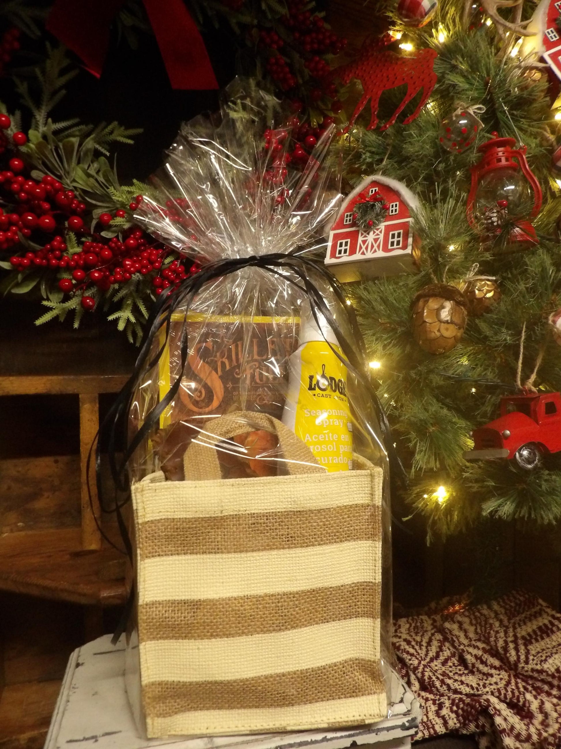 A Skillet Full Cookbook Gift Basket - Lodge Care Essentials