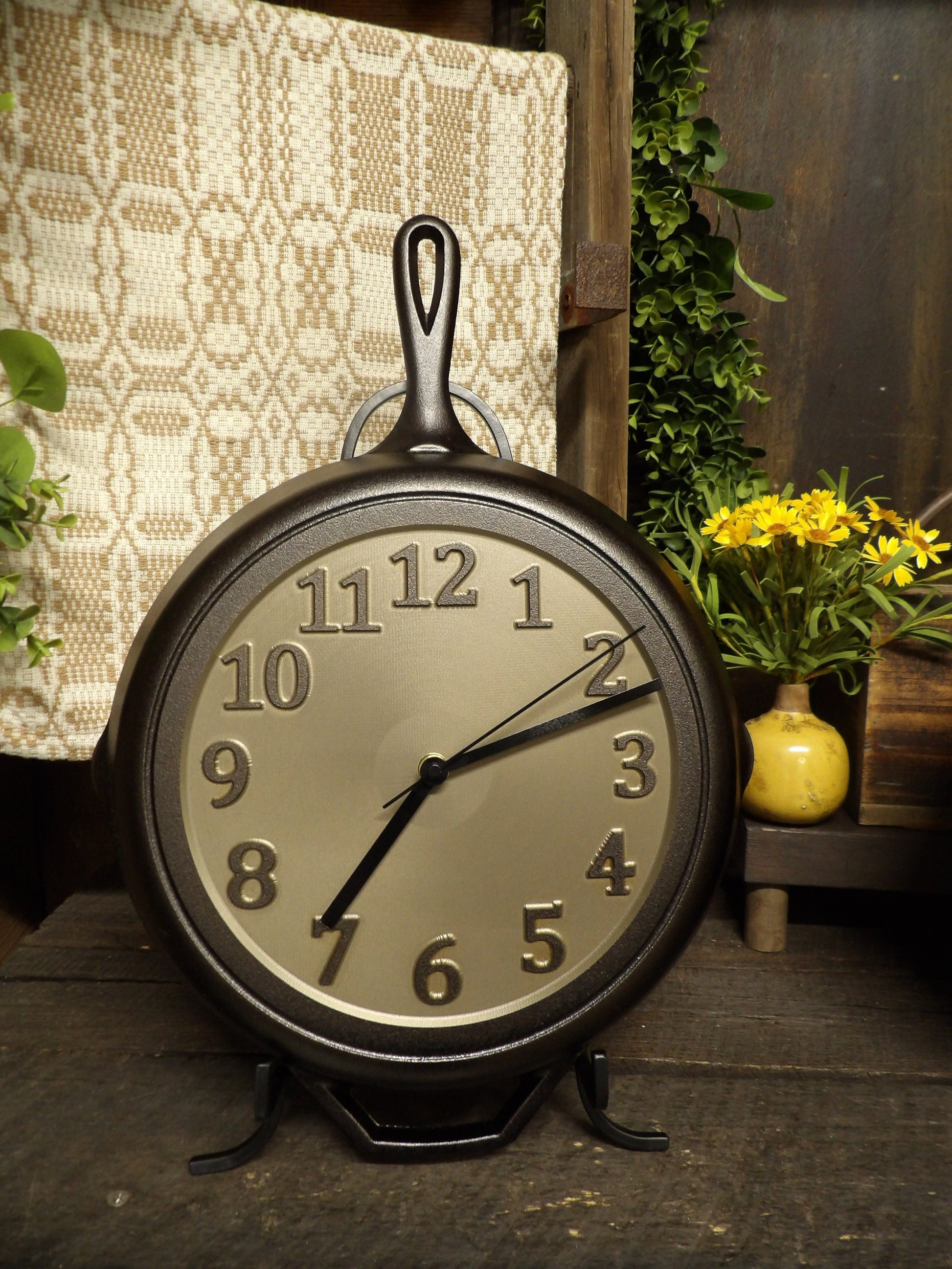 12" Lodge Cast Iron Skillet Clock - Unpersonalized