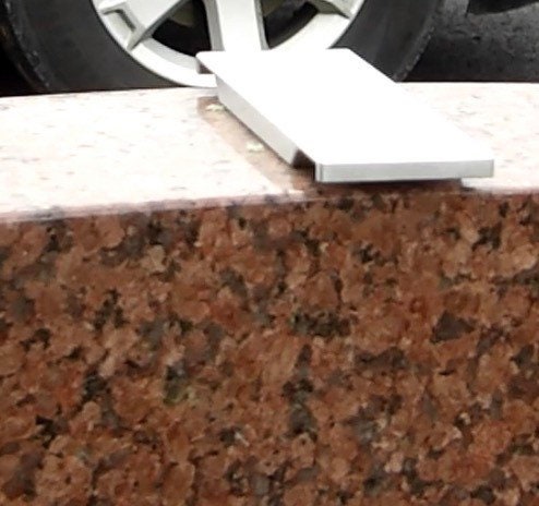 Aluminum Headstone Anchor for Cemetery Flowers - Saddle Saver (Smooth Top Stones)