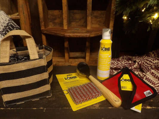 Season & Scrub Cast Iron Gift Basket - Lodge Care Essentials