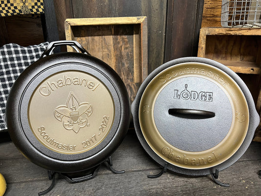 Personalized Lodge 7 Quart Cast Iron Dutch Oven - CNC Machined
