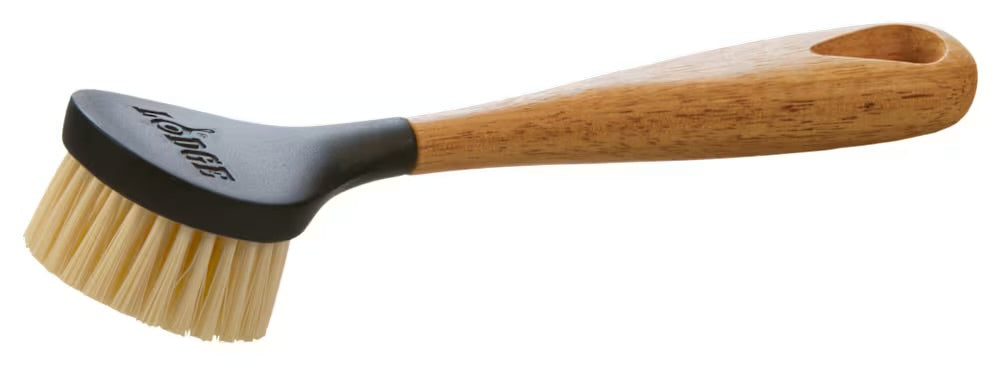 LODGE MFG BRUSH SCRUB WOODEN HANDLE 10IN
