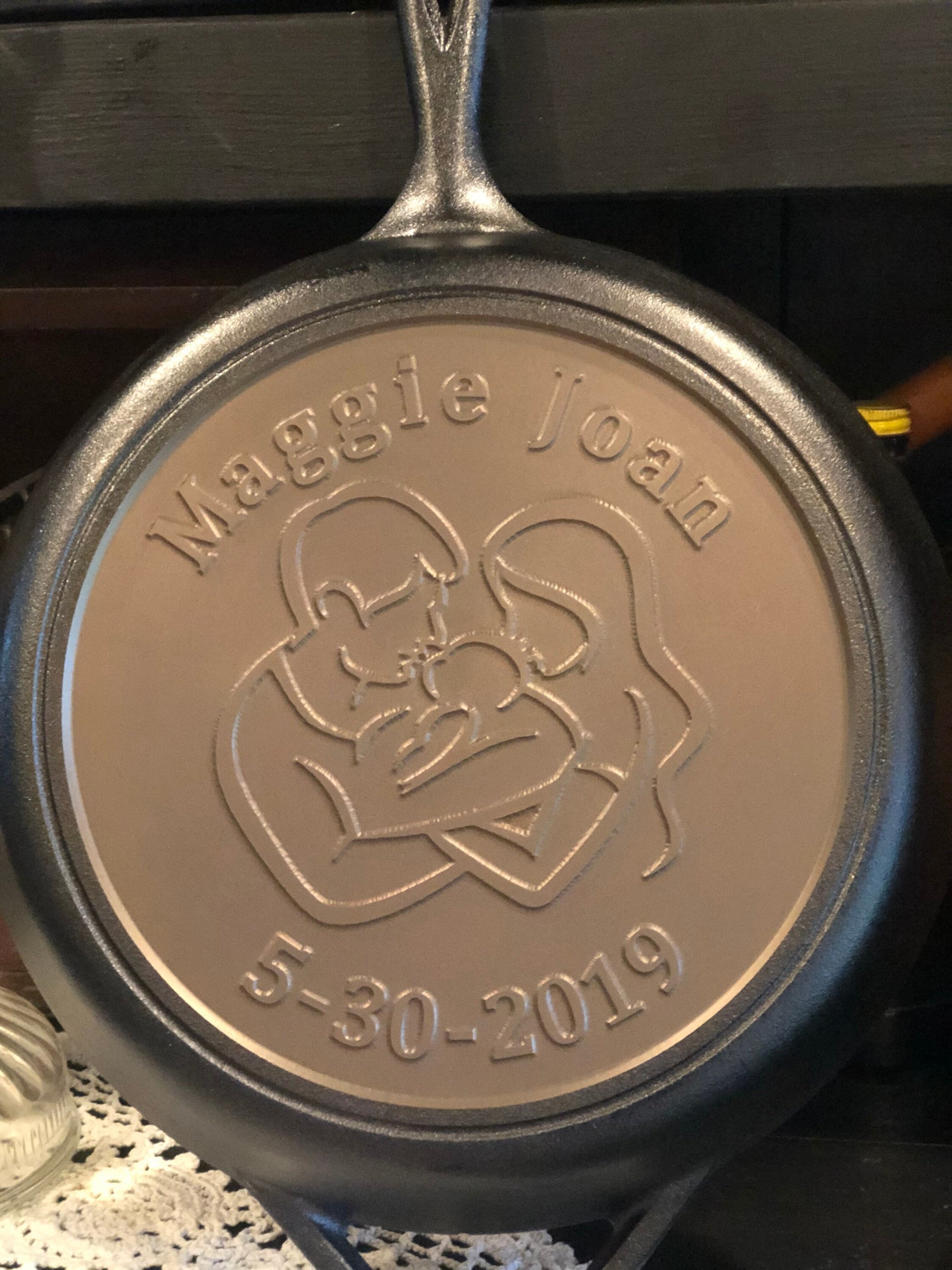 Personalized Birth Announcement Cast Iron Skillet - Lodge or Victoria