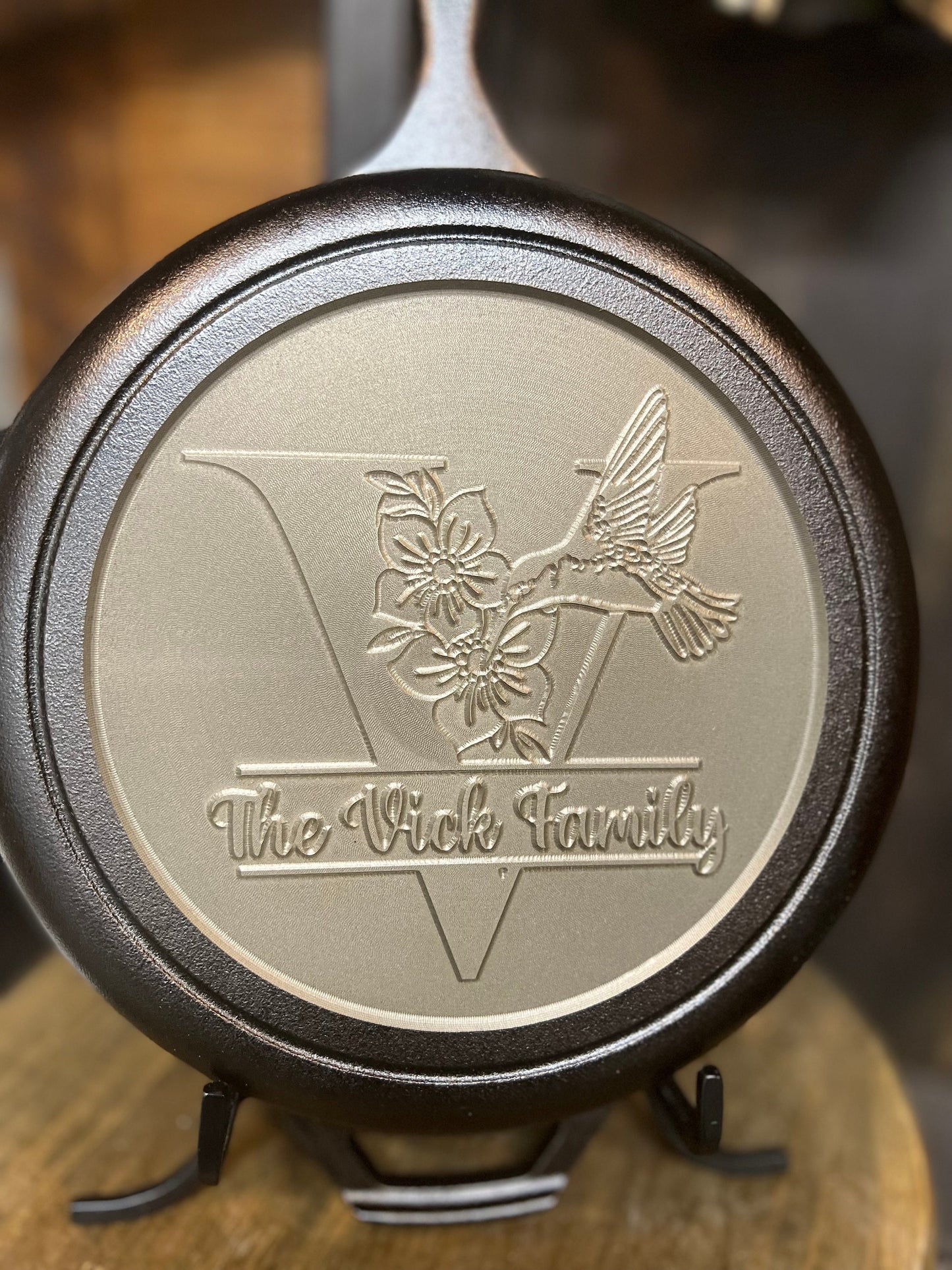 Personalized Outdoorsman Cast Iron Skillet - Lodge or Victoria