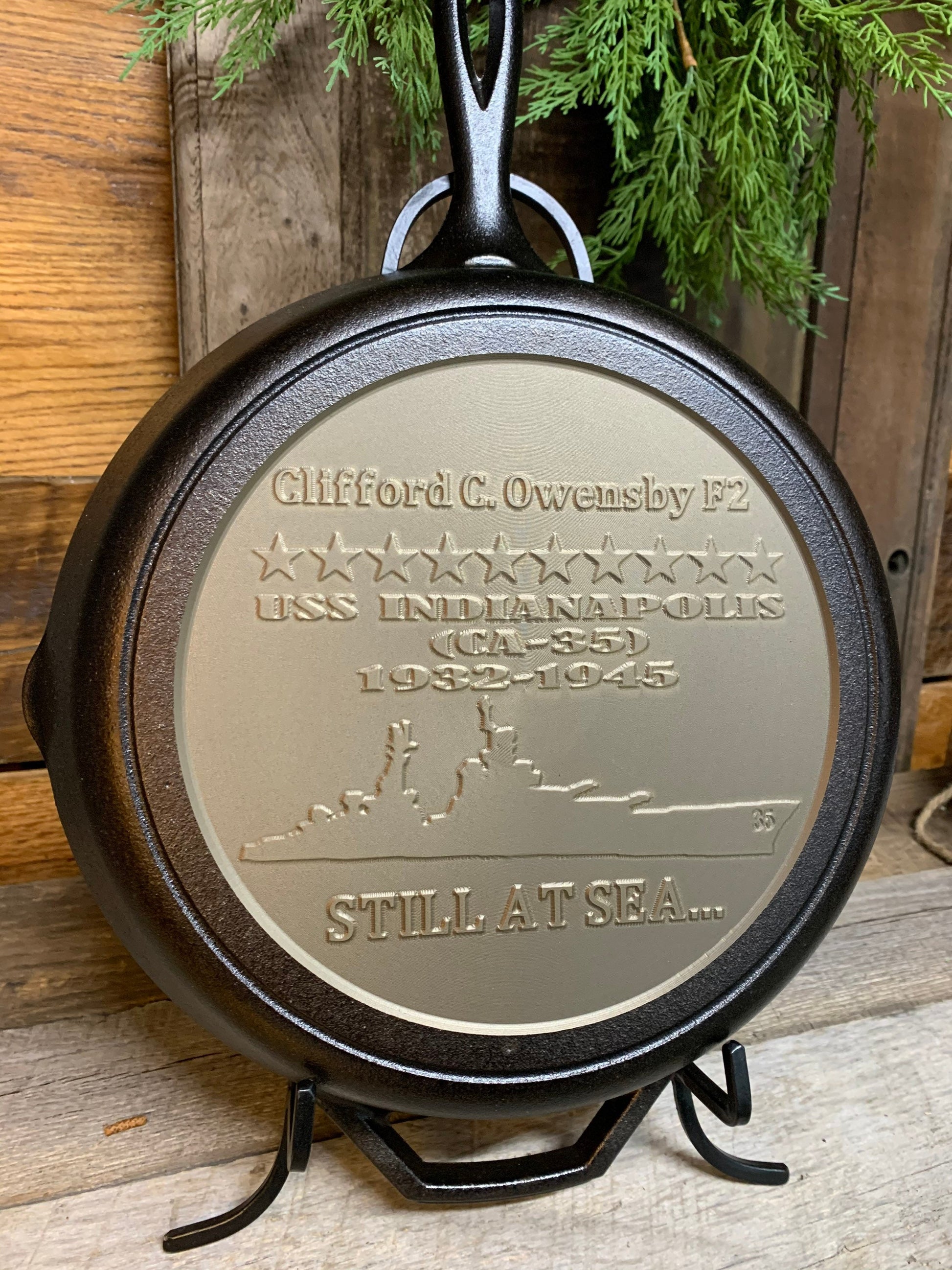 Military Custom Cast Iron Skillet - Veteran & Service Recognition