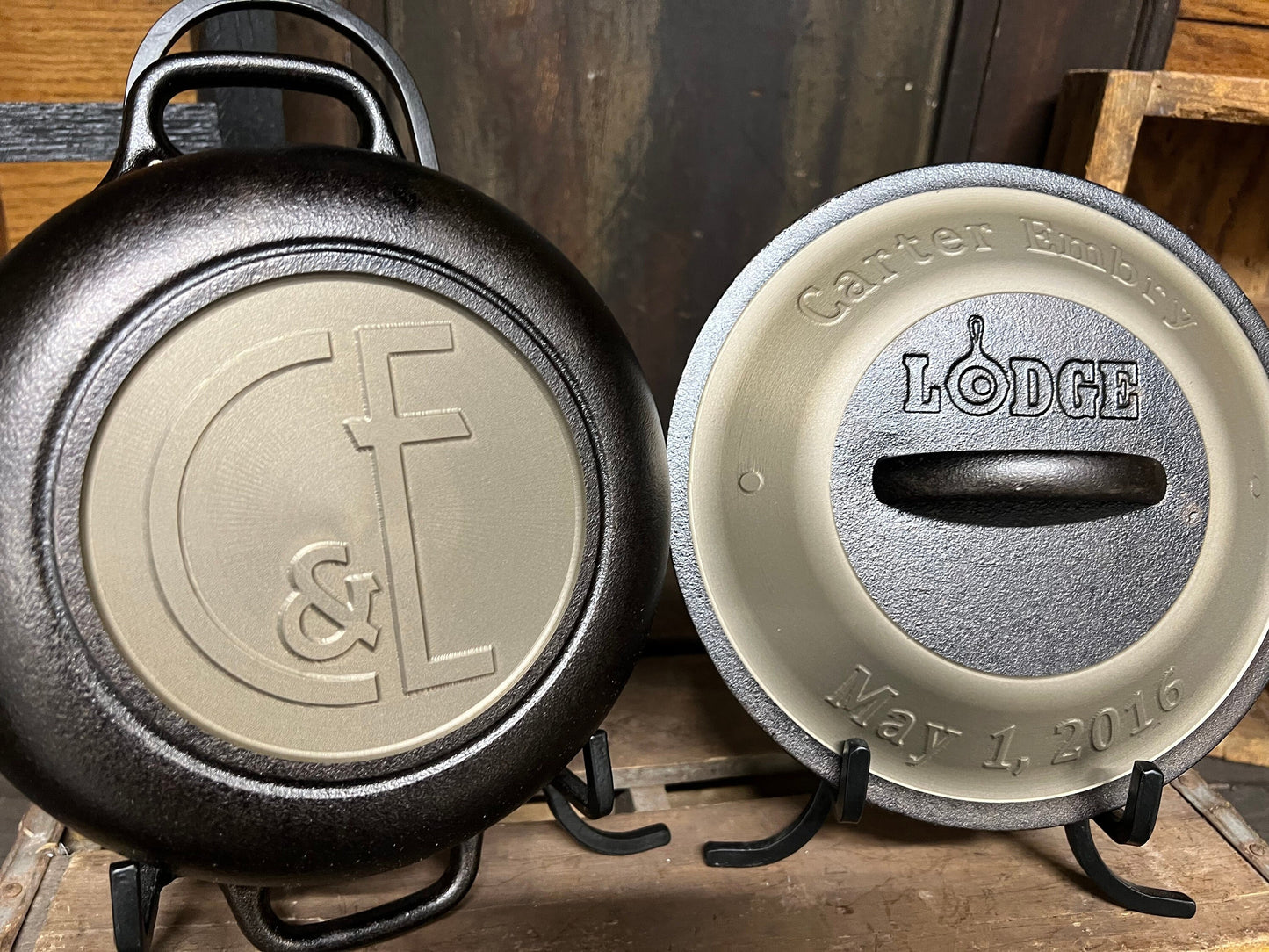 Personalized Lodge 2 Quart Cast Iron Dutch Oven - CNC Machined