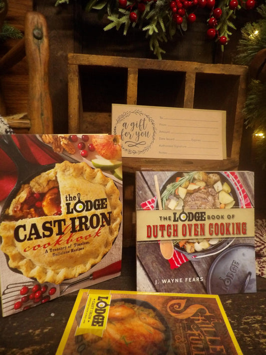 Lodge Cookbook & Custom Skillet Gift Certificate Bundle