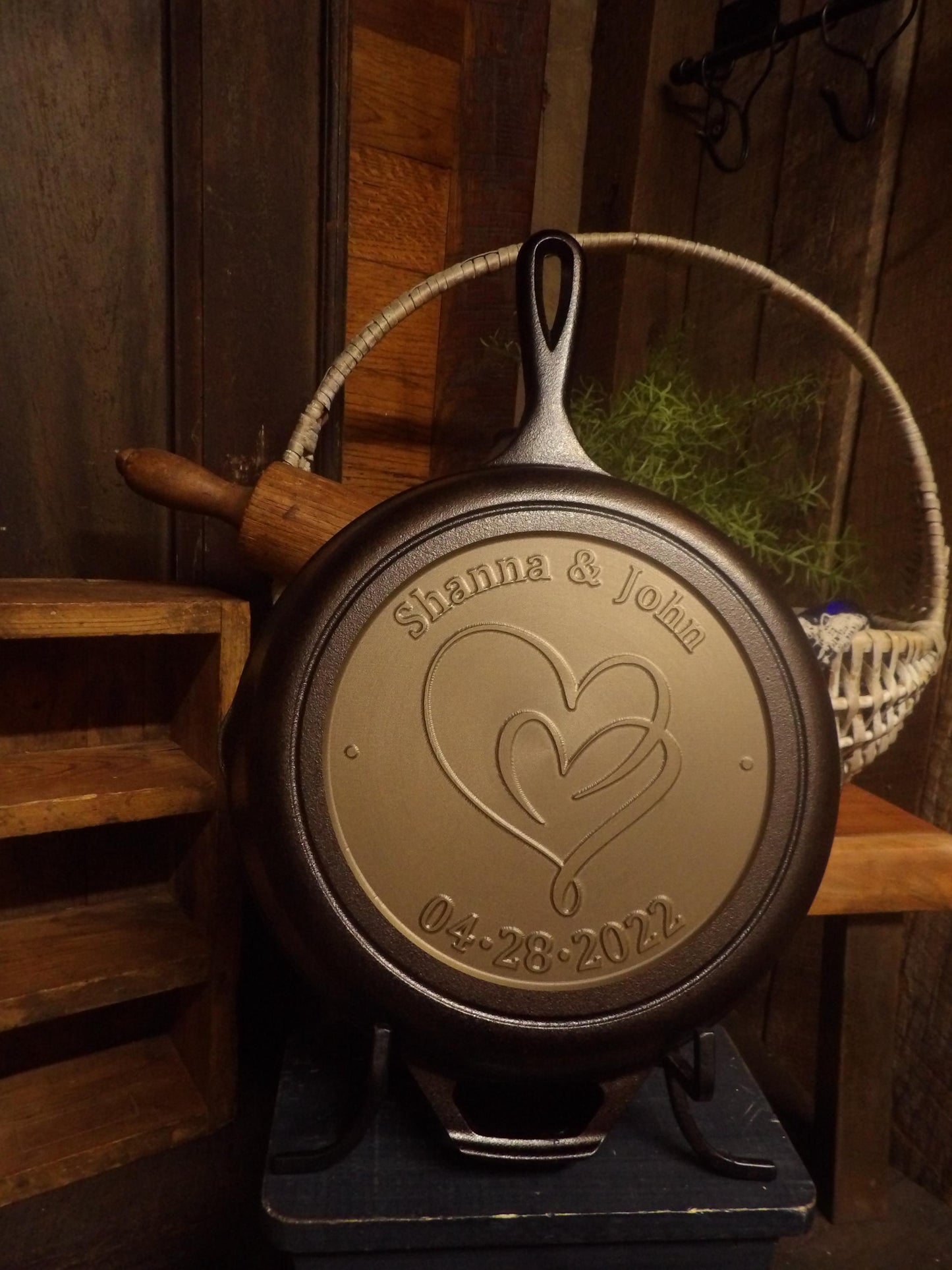 Personalized Cast Iron Skillet - 6th Anniversary Gift
