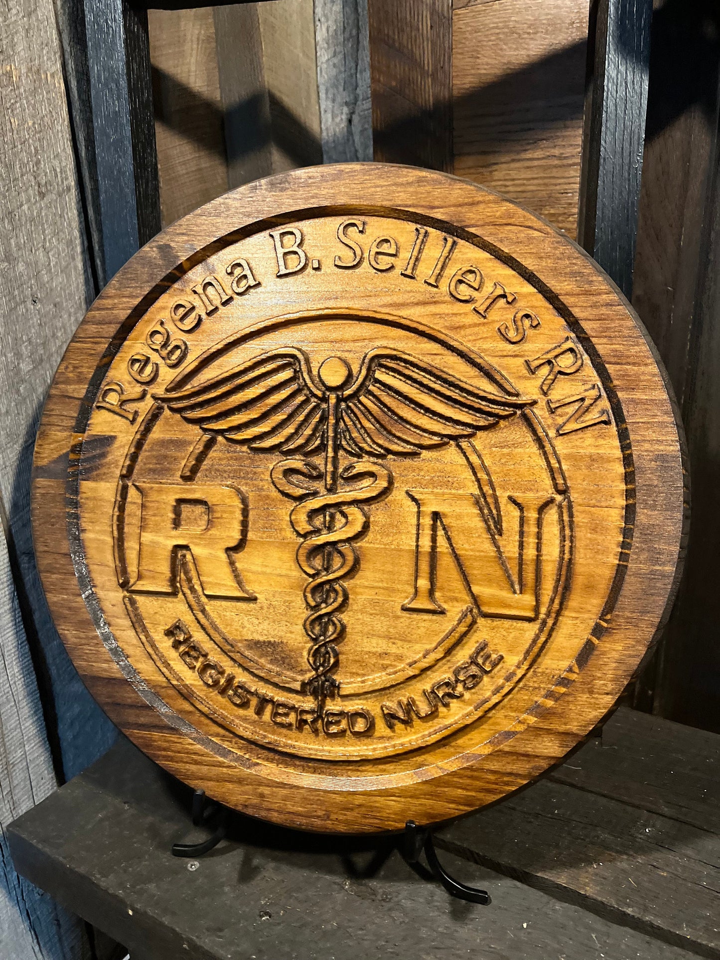 Personalized Wooden Sign - Custom Carved Pine Award