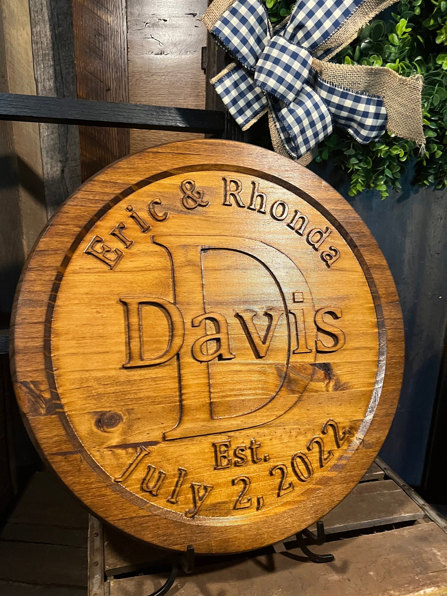 Personalized Wooden Sign - Custom Carved Pine Award