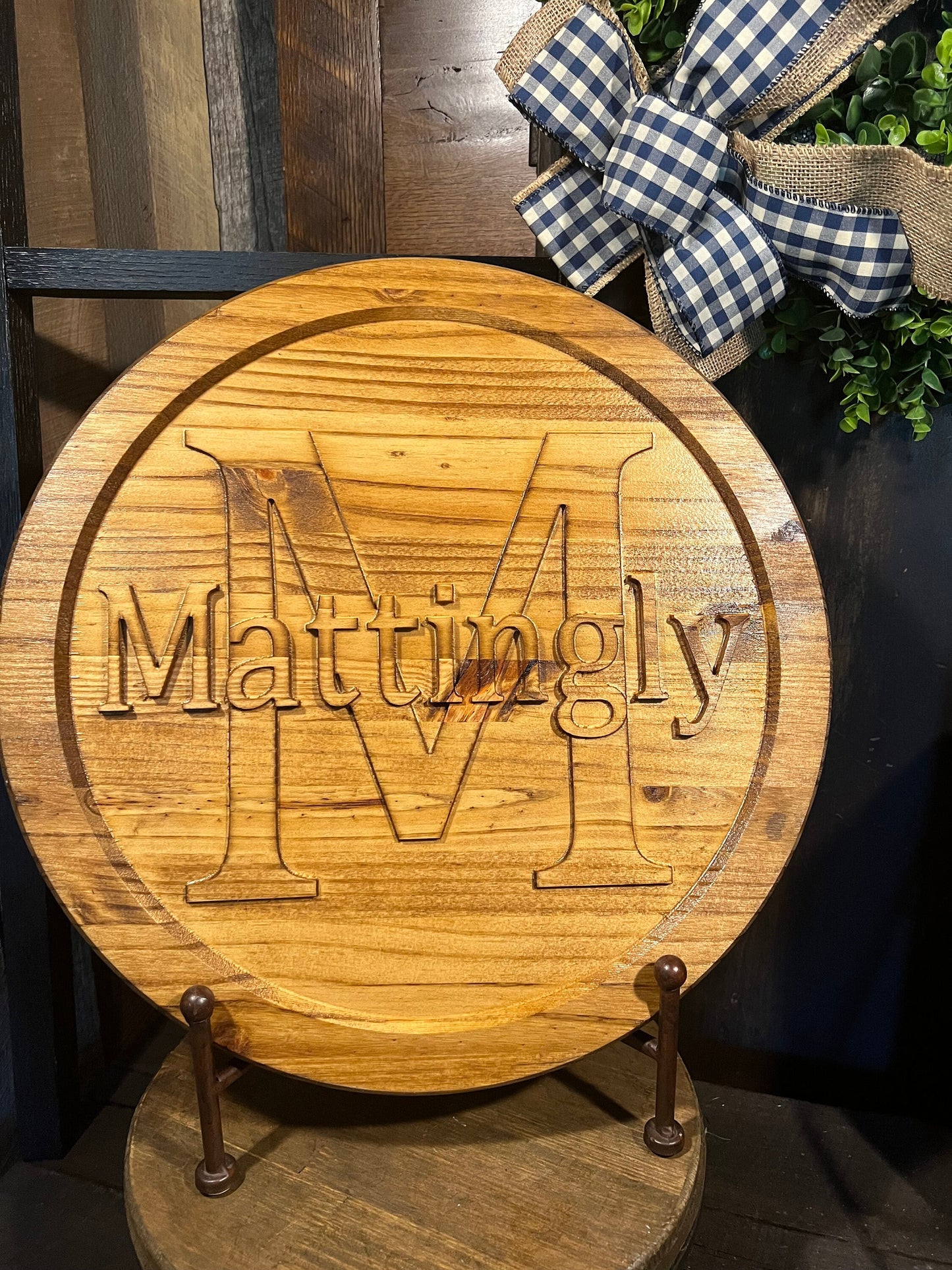 Personalized Wooden Sign - Custom Carved Pine Award