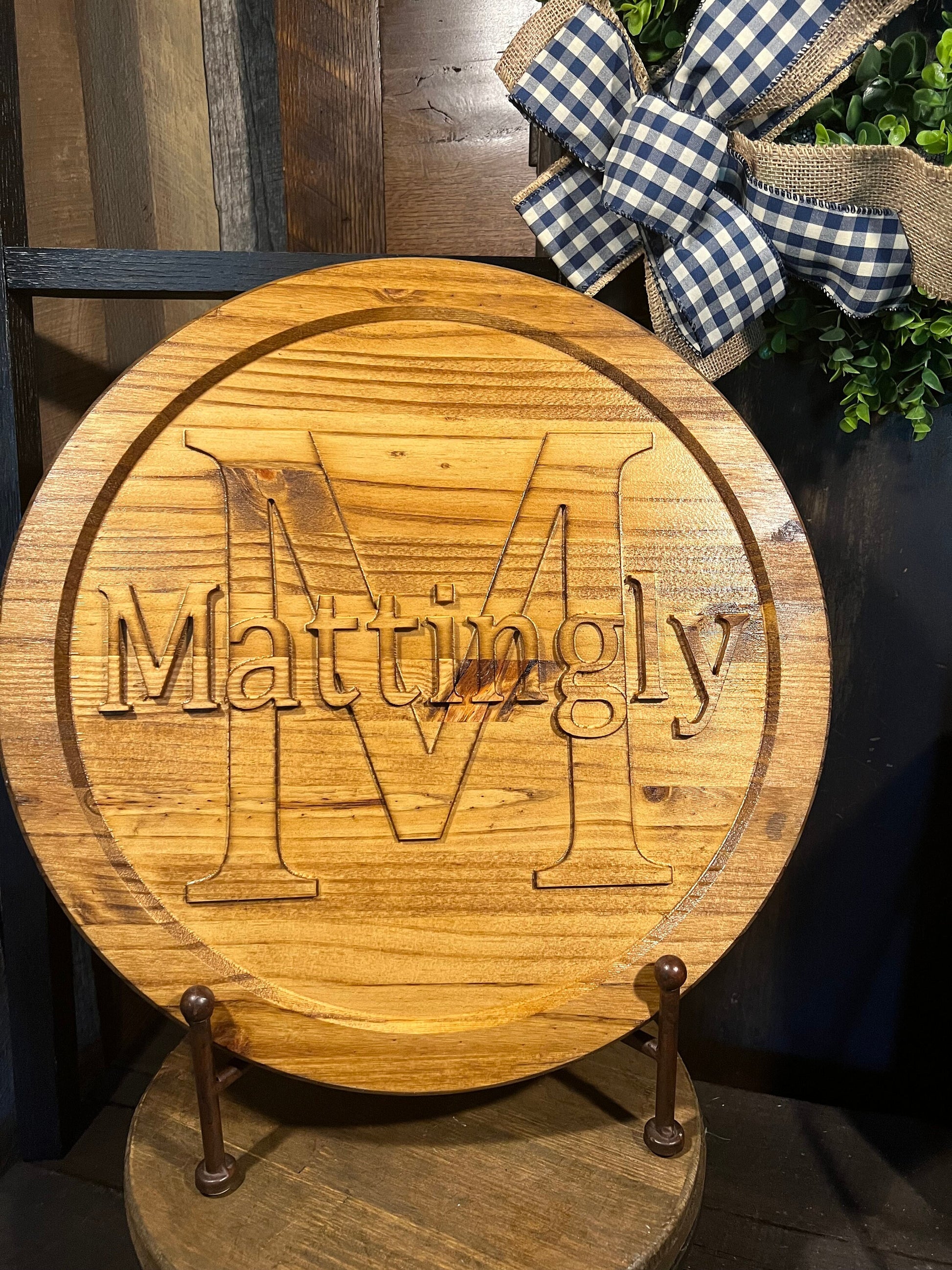 Personalized Wooden Sign - Custom Carved Pine Award