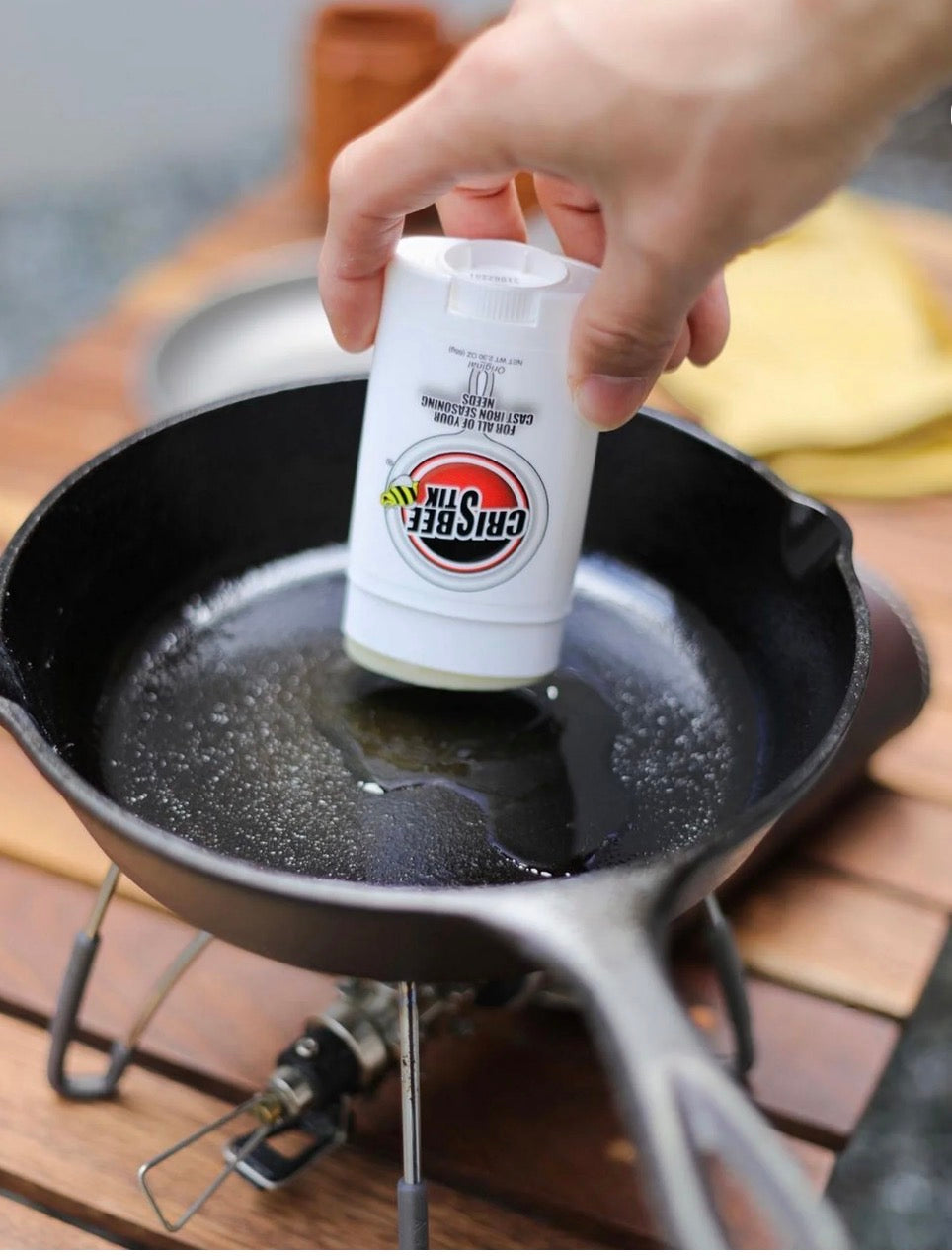 Crisbee Stik Cast Iron and Carbon Steel Seasoning