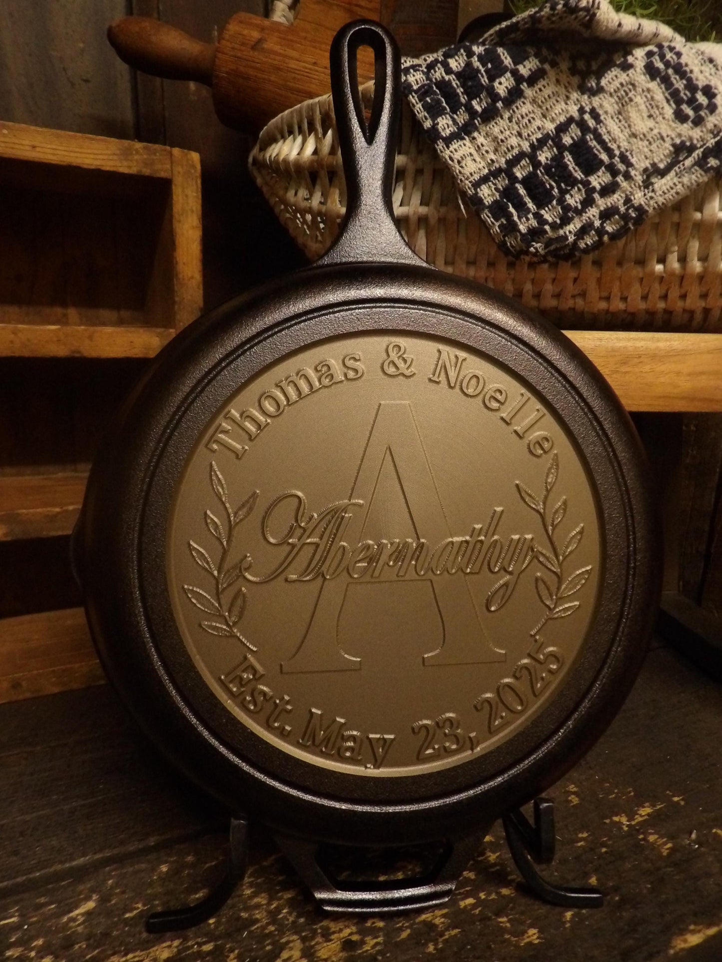 Personalized Cast Iron Skillet - Custom CNC Machined