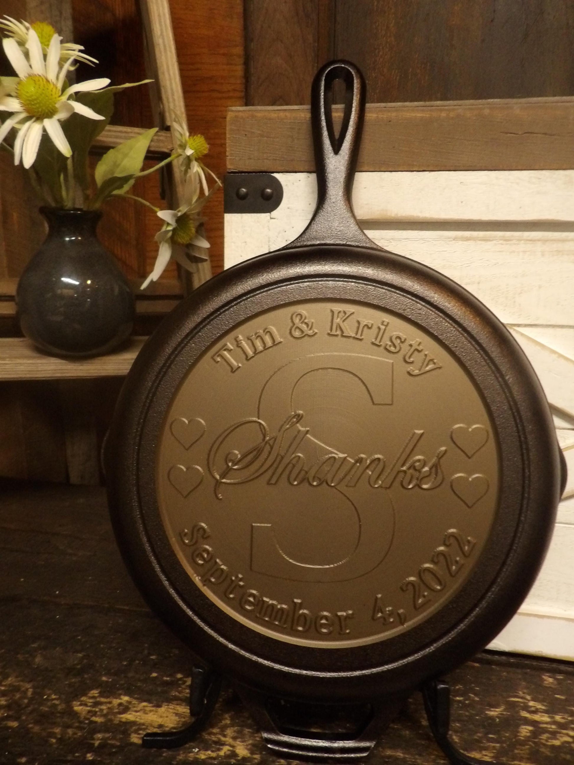 Personalized Cast Iron Skillet - 6th Anniversary Gift